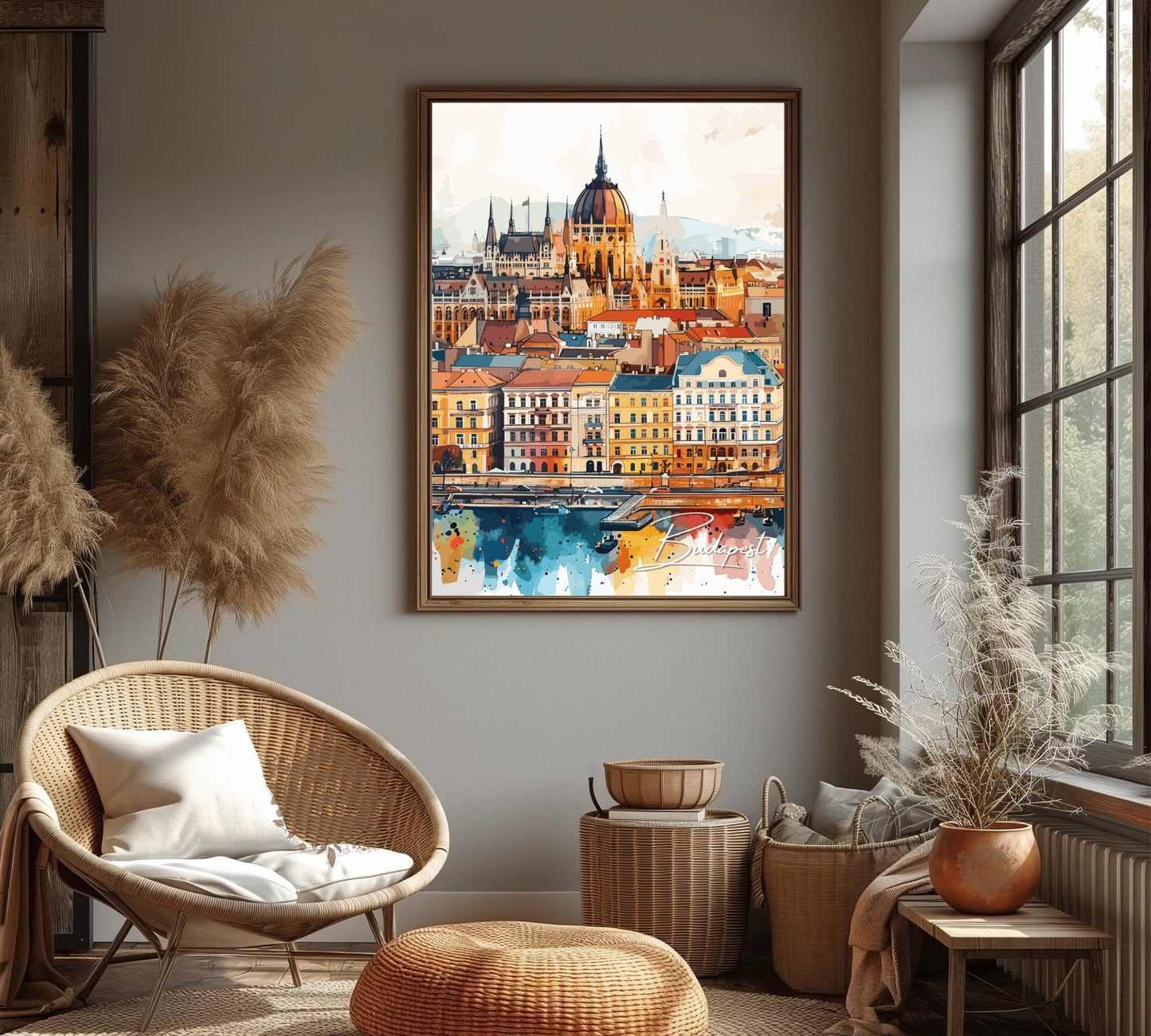 Budapest Skyline Poster - Budapest Parliament