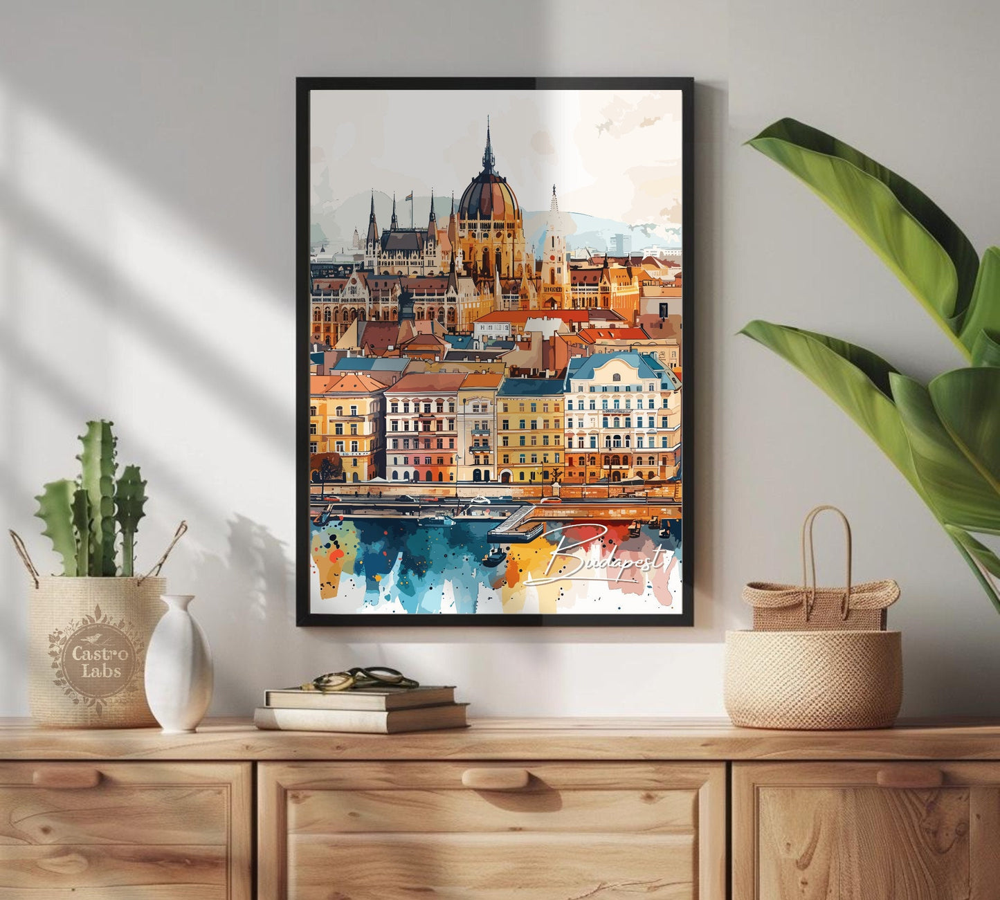 Budapest Skyline Poster - Budapest Parliament