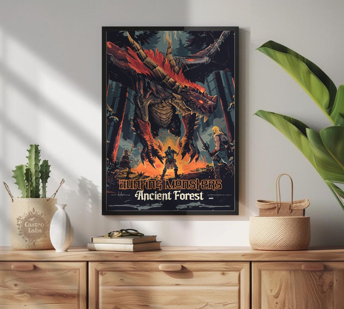 Ancient Forest, Monster Hunter World inspired poster