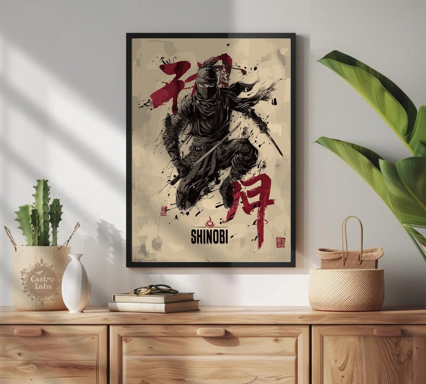 Shinobi Poster: Japanese Warrior Ninja Wall Art