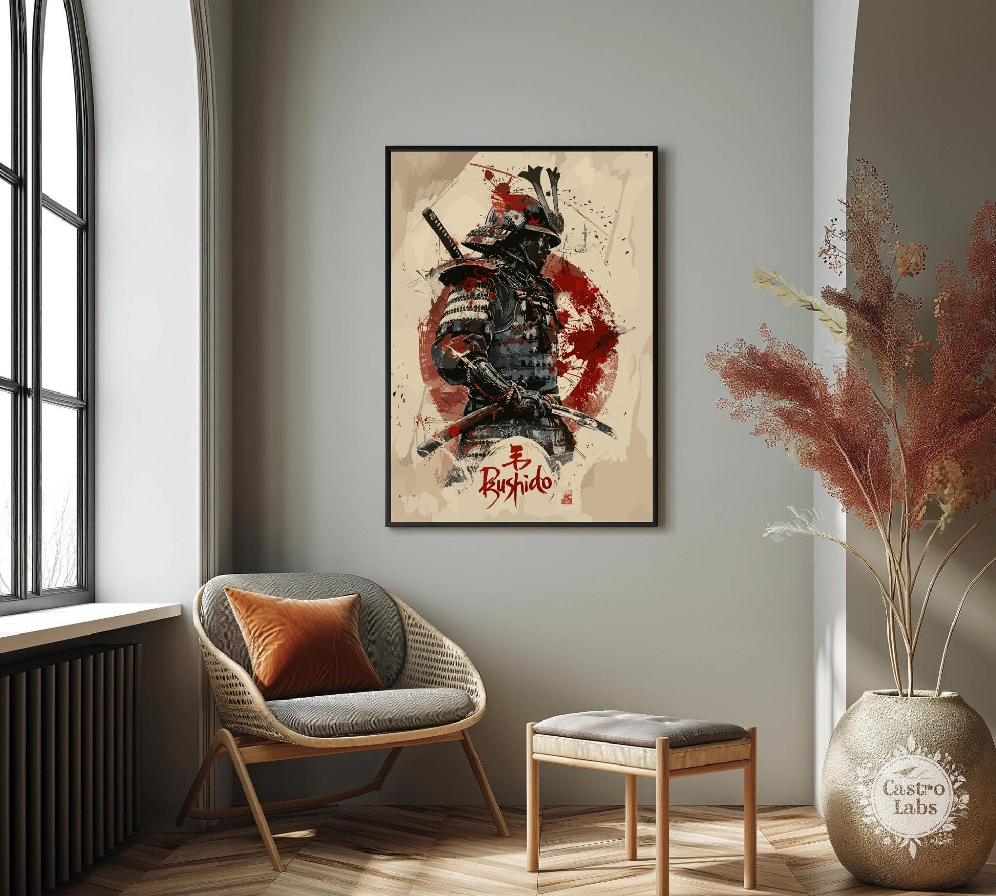 Bushido Code Print - Samurai Warrior Art