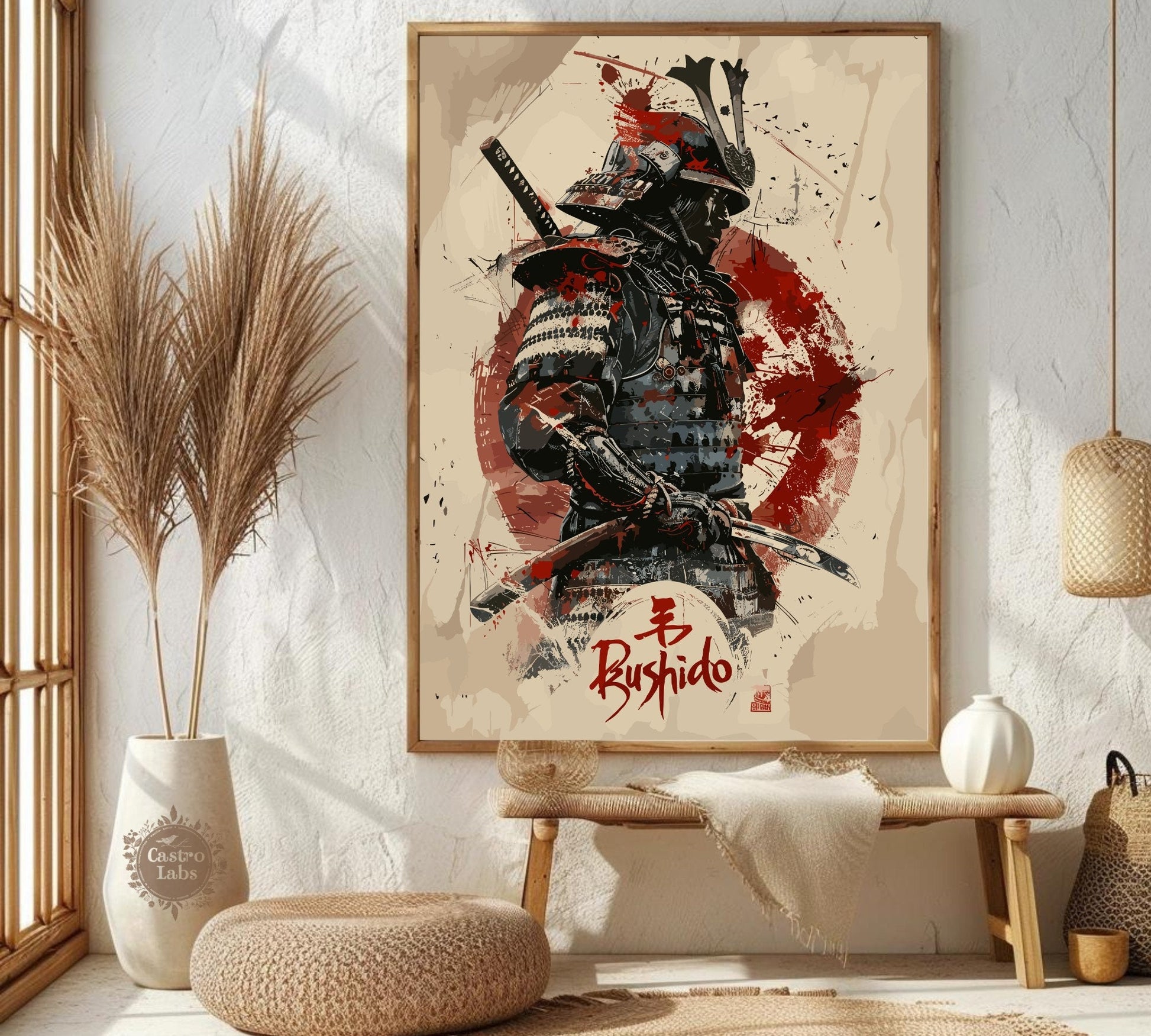 Bushido Code Print - Samurai Warrior Art