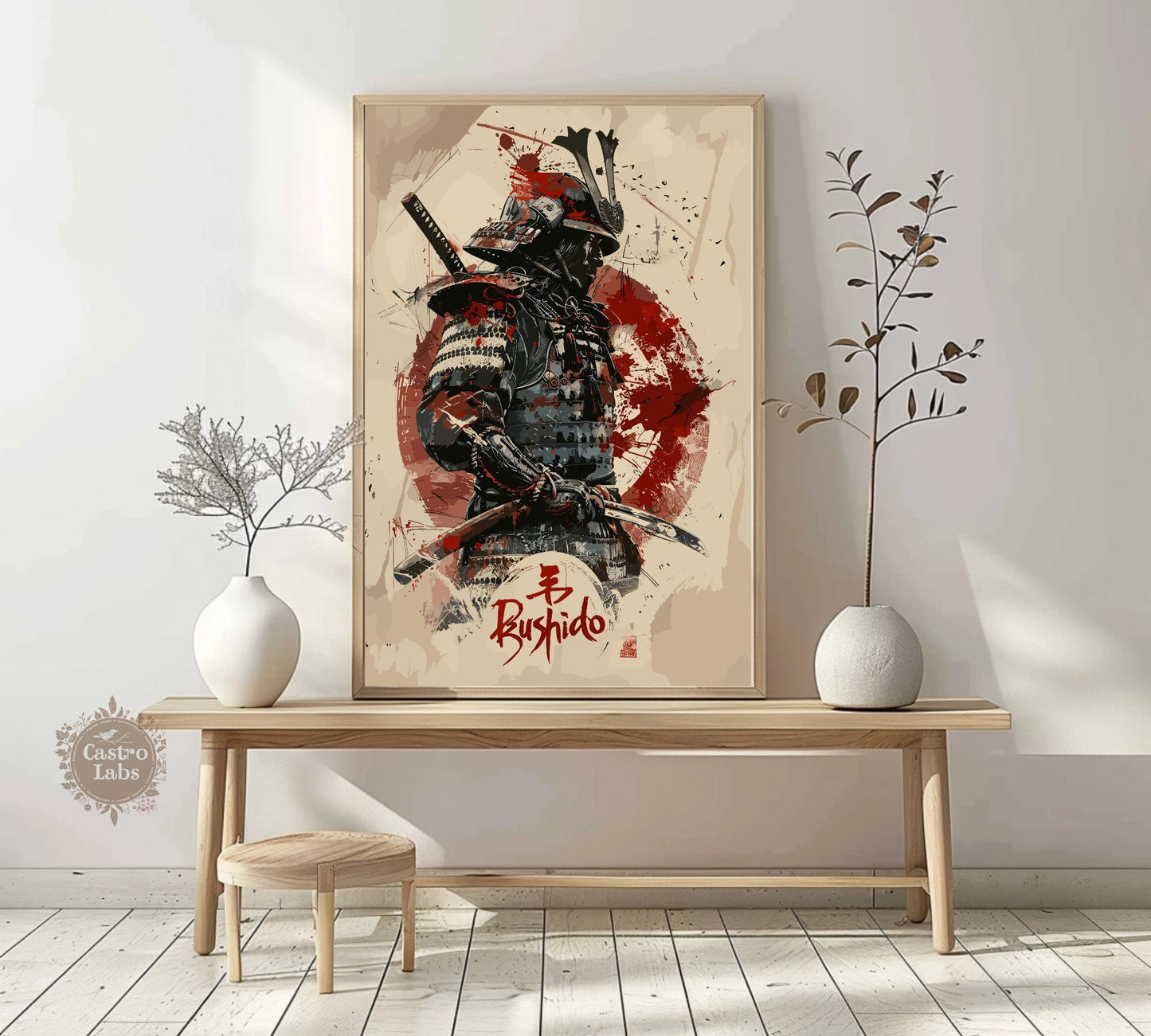 Bushido Code Print - Samurai Warrior Art