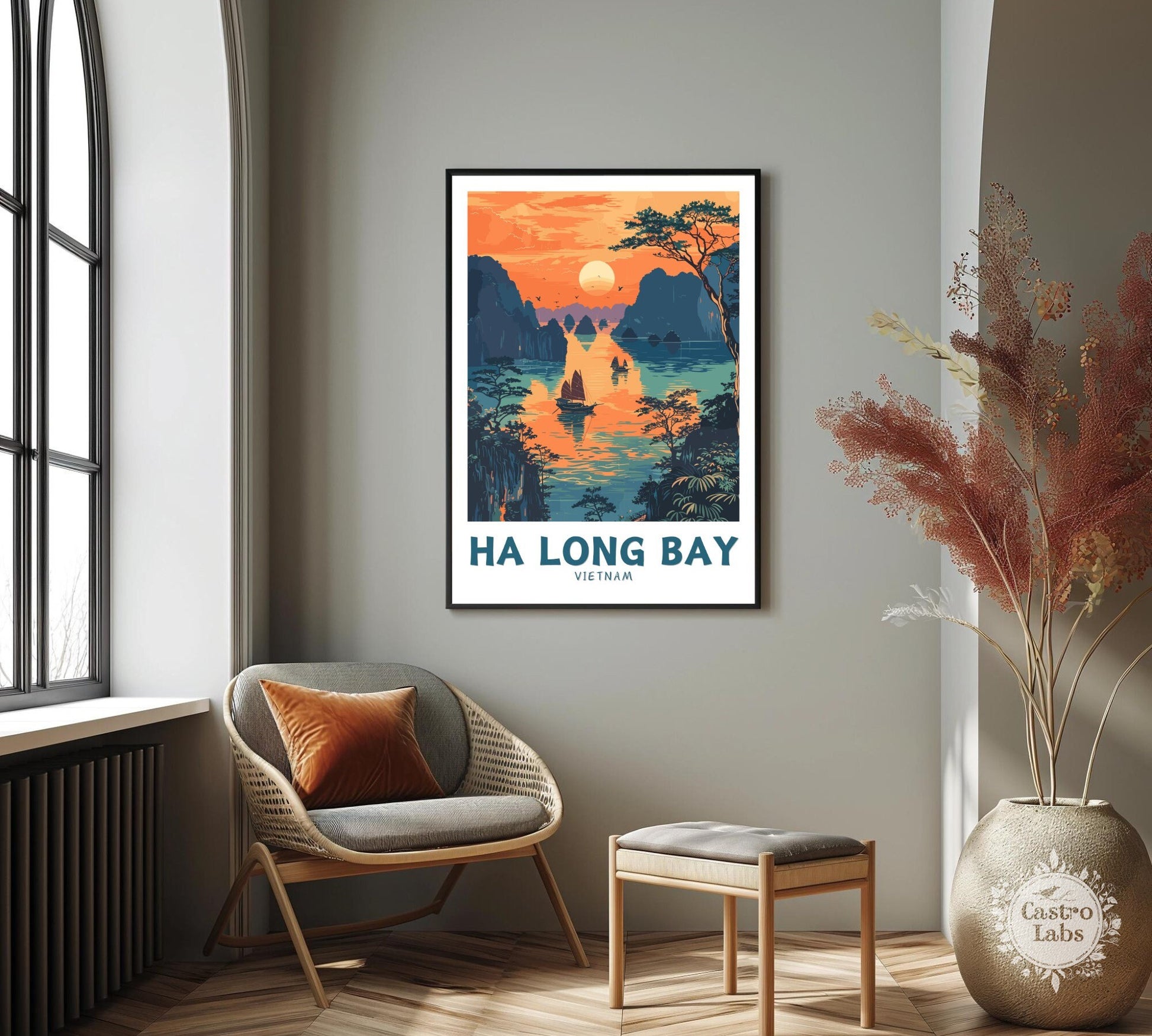 Ha Long Bay Serenity: Majestic Beauty of Vietnam Poster - Print, Wall Art, Home Decor