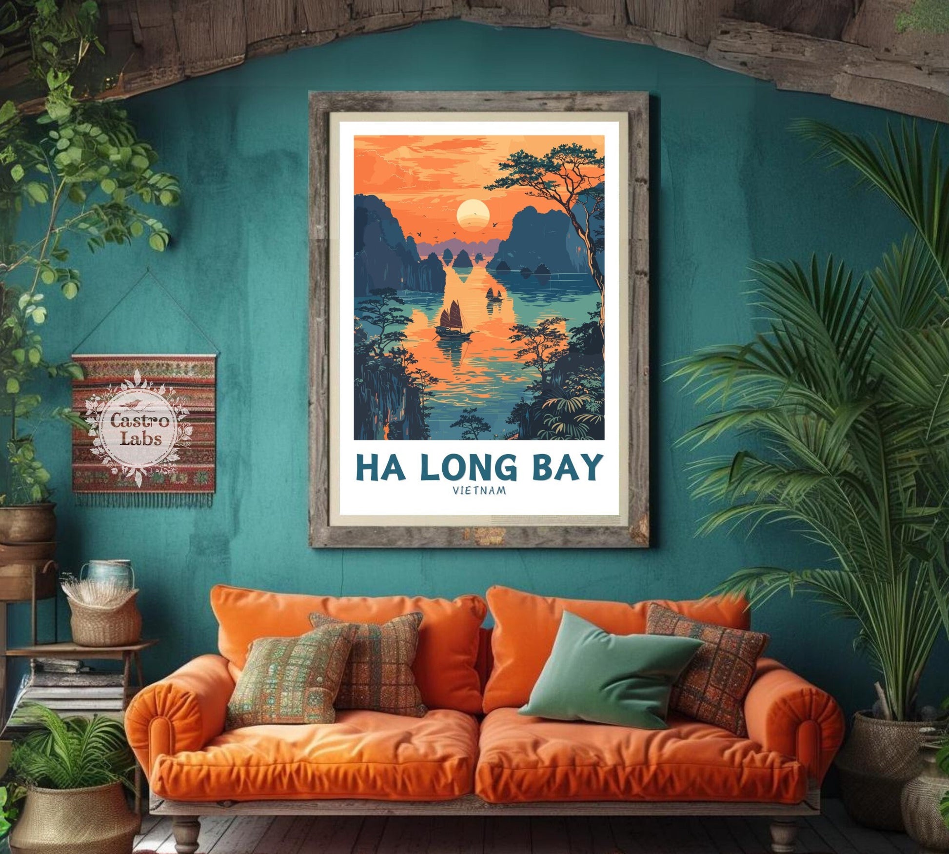 Ha Long Bay Serenity: Majestic Beauty of Vietnam Poster - Print, Wall Art, Home Decor