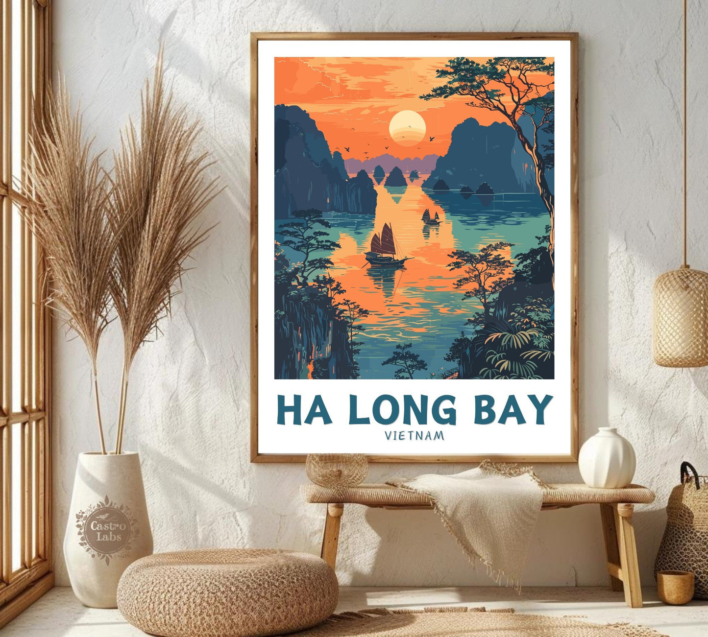 Ha Long Bay Serenity: Majestic Beauty of Vietnam Poster - Print, Wall Art, Home Decor