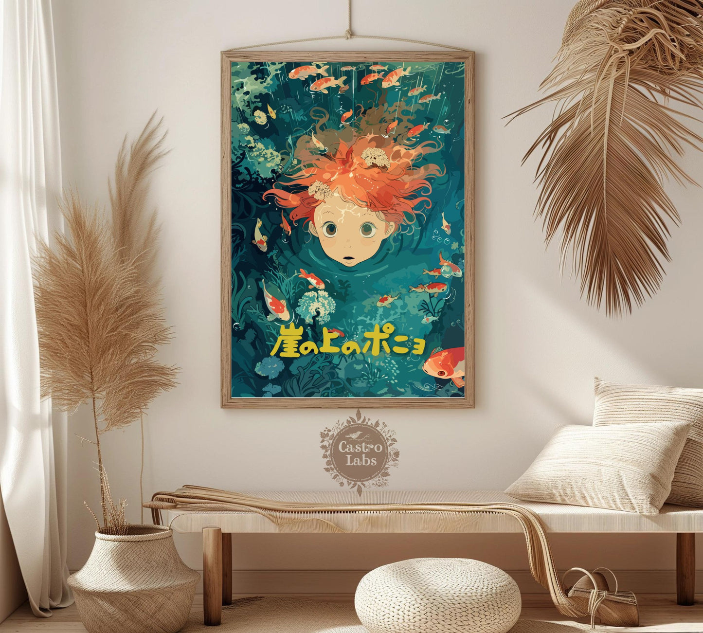 Ponyo Poster - Studio Ghibli Art