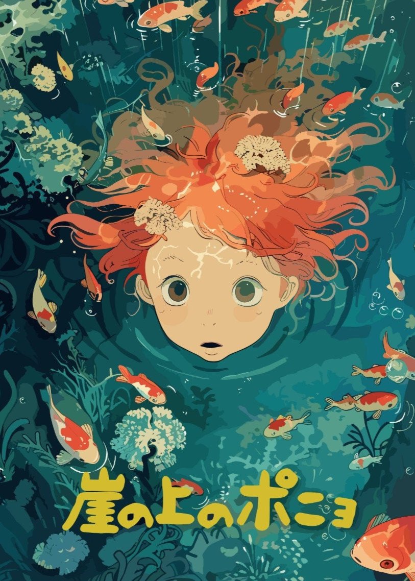 Ponyo Poster - Studio Ghibli Print