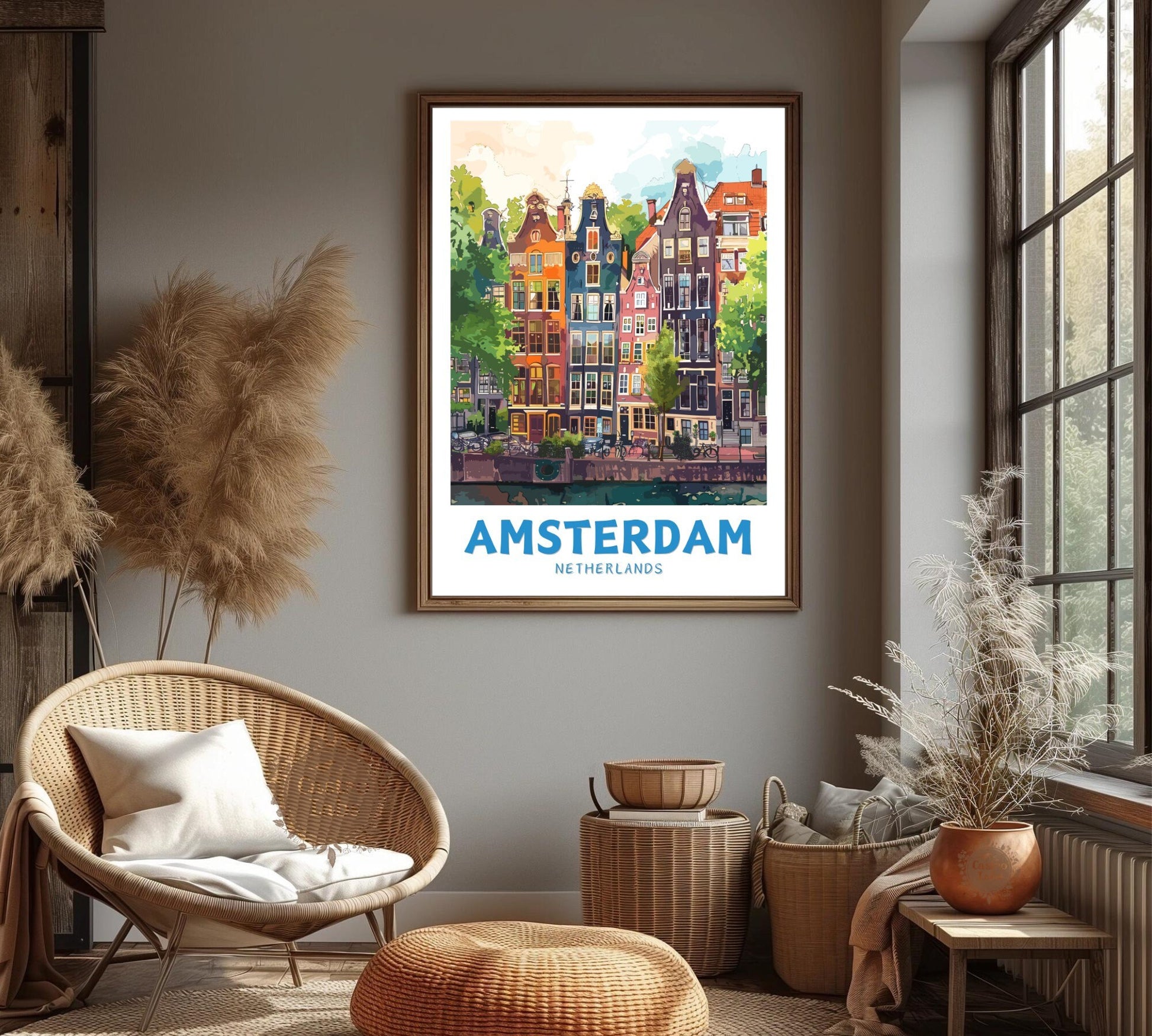 Amsterdam Houses Poster