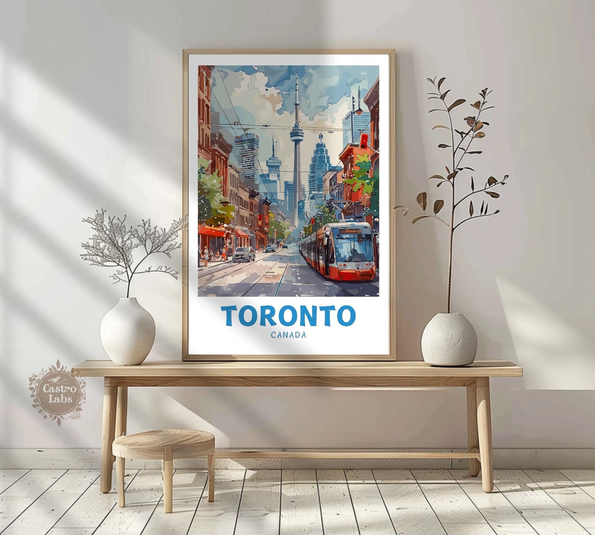 Toronto Downtown Poster: Toronto Skyline Print