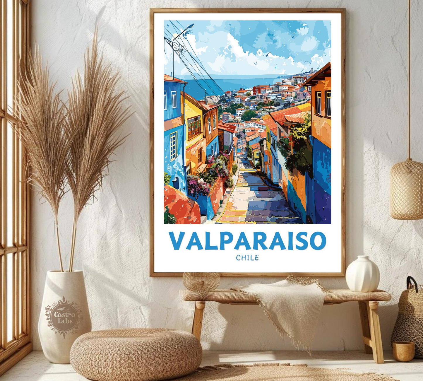 Valparaiso Print, Valparaiso Chile Poster