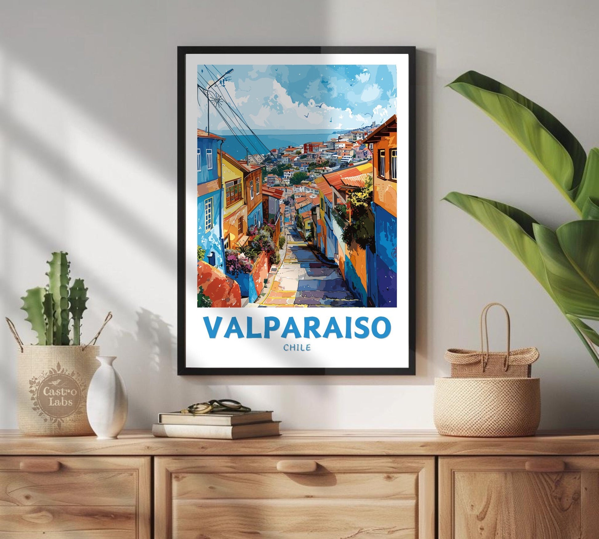 Valparaiso Print, Valparaiso Chile Poster