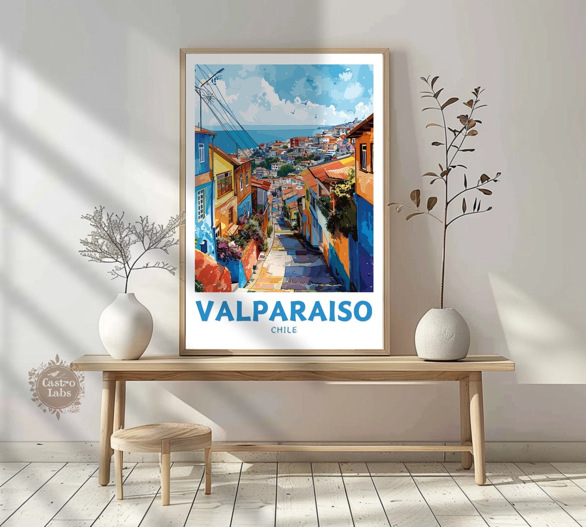 Valparaiso Print, Valparaiso Chile Poster