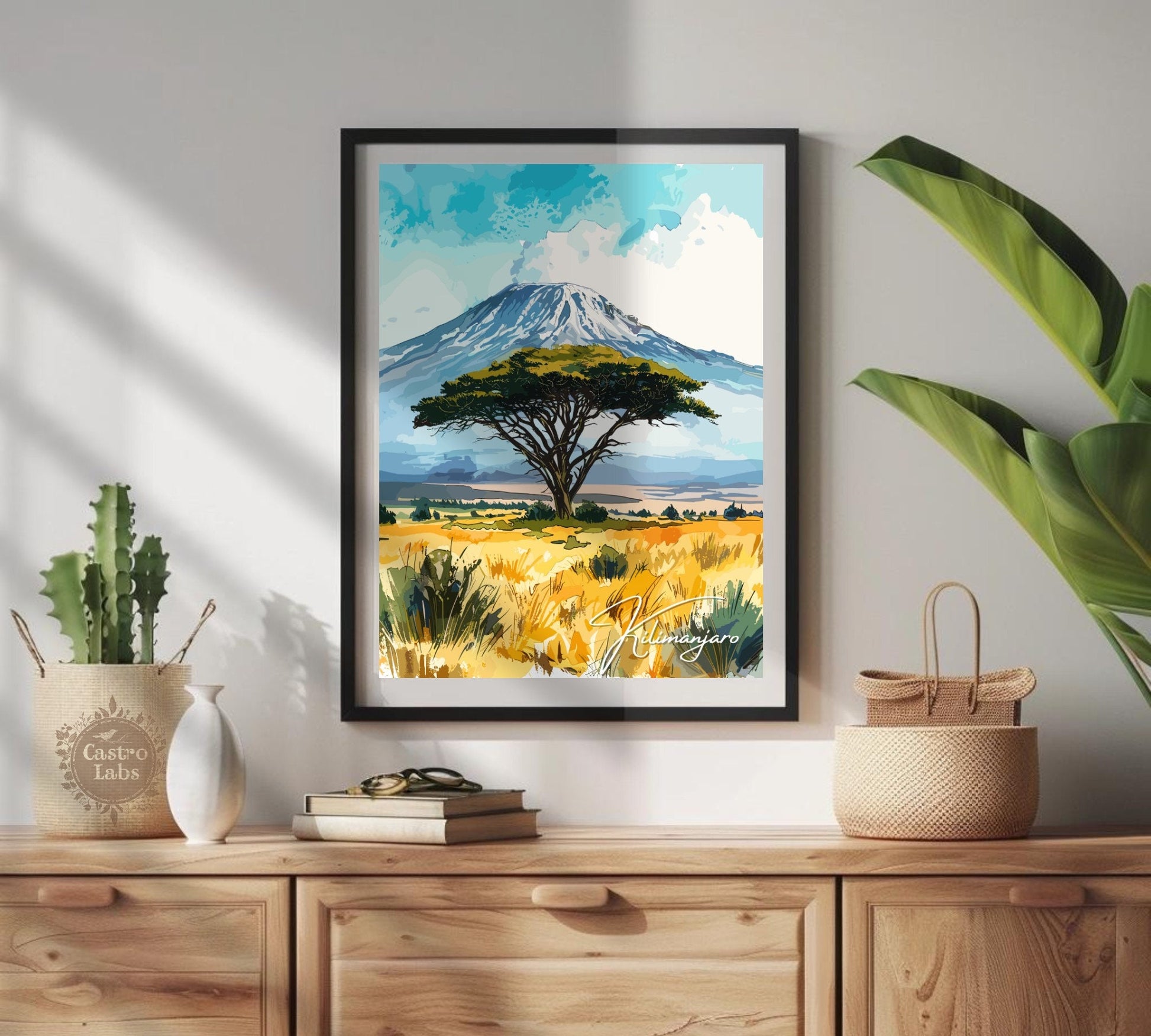 Kilimanjaro Poster, Mount Kilimanjaro Print