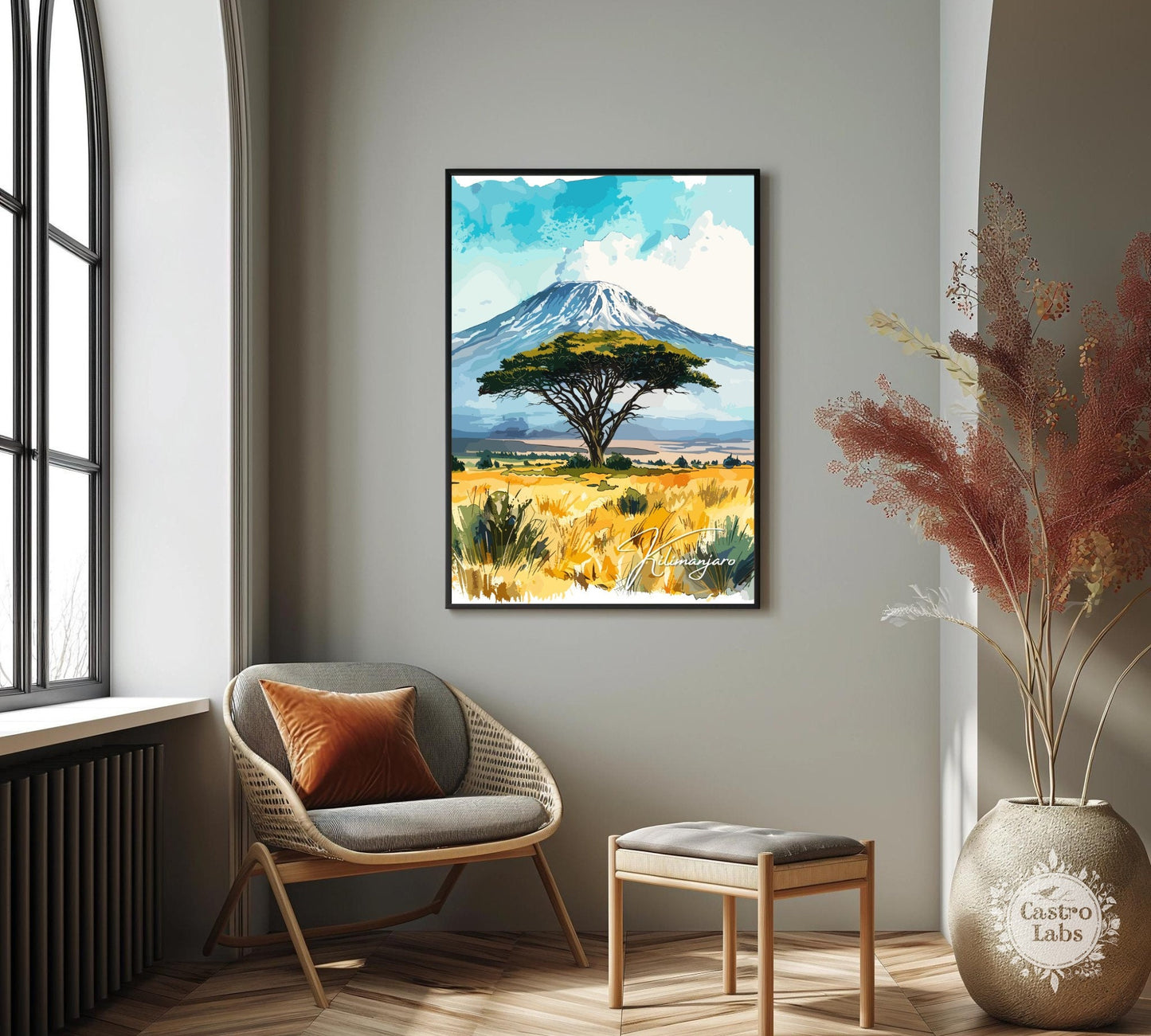 Kilimanjaro Poster, Mount Kilimanjaro Print