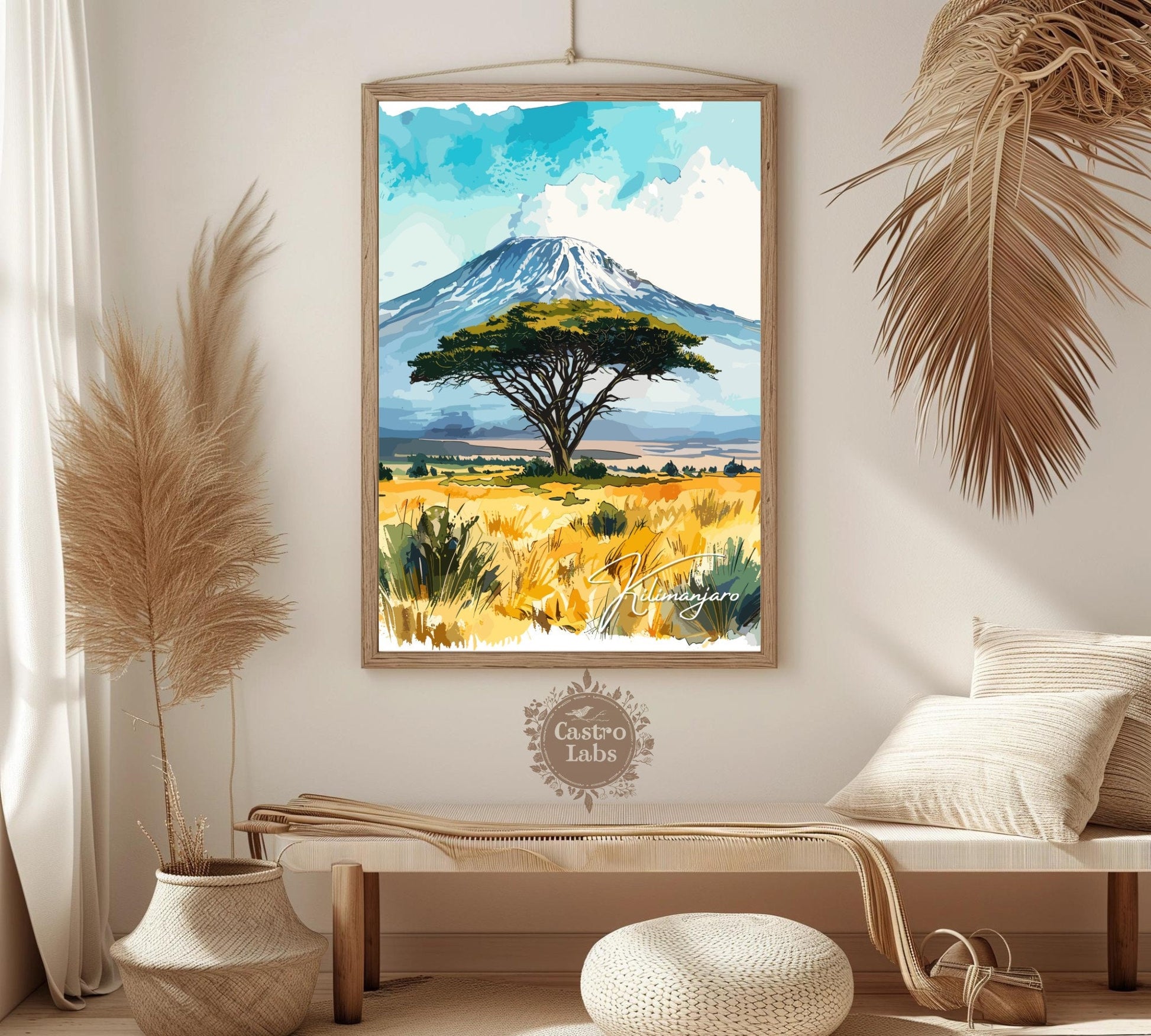 Kilimanjaro Poster, Mount Kilimanjaro Print