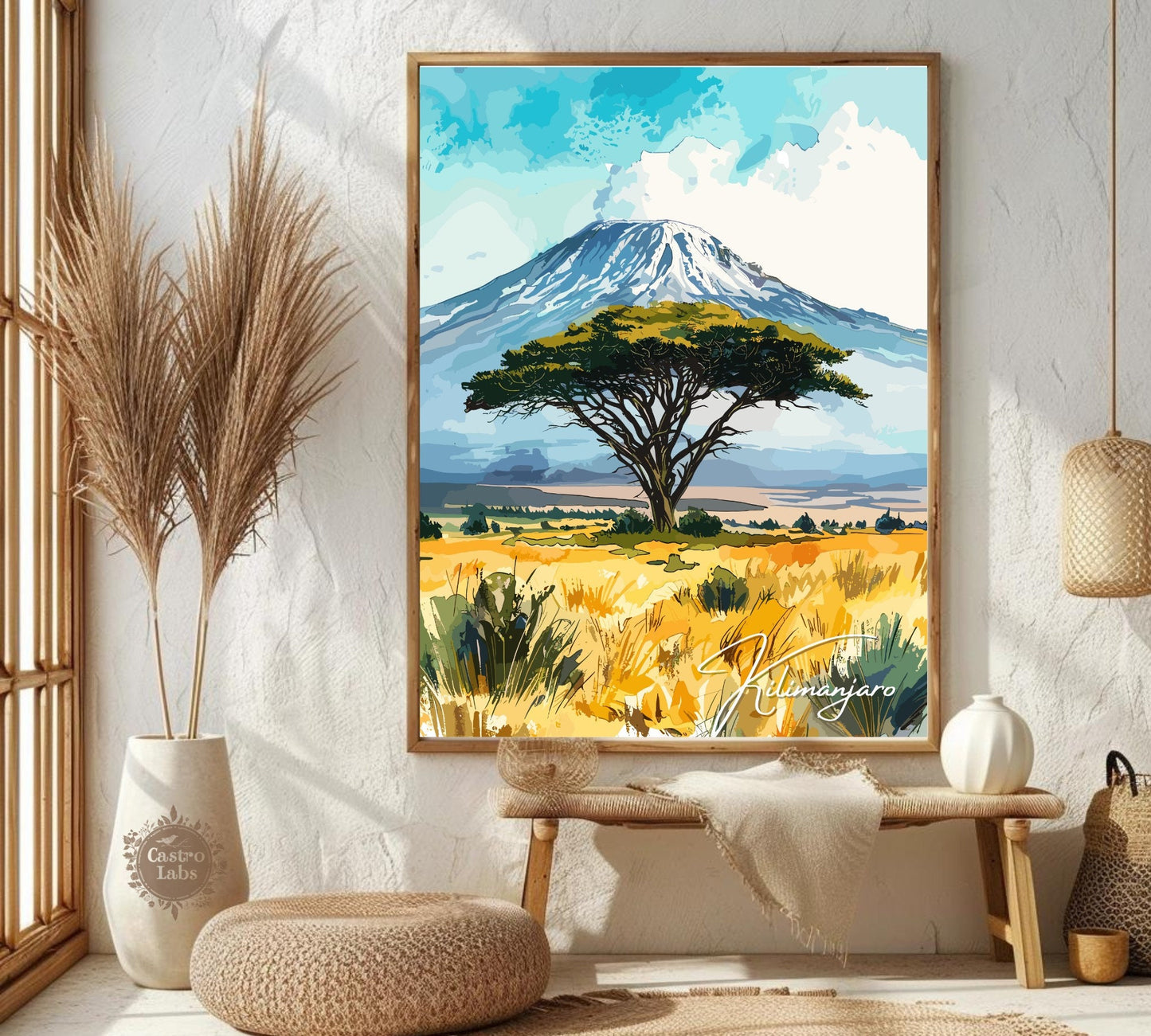 Kilimanjaro Poster, Mount Kilimanjaro Print