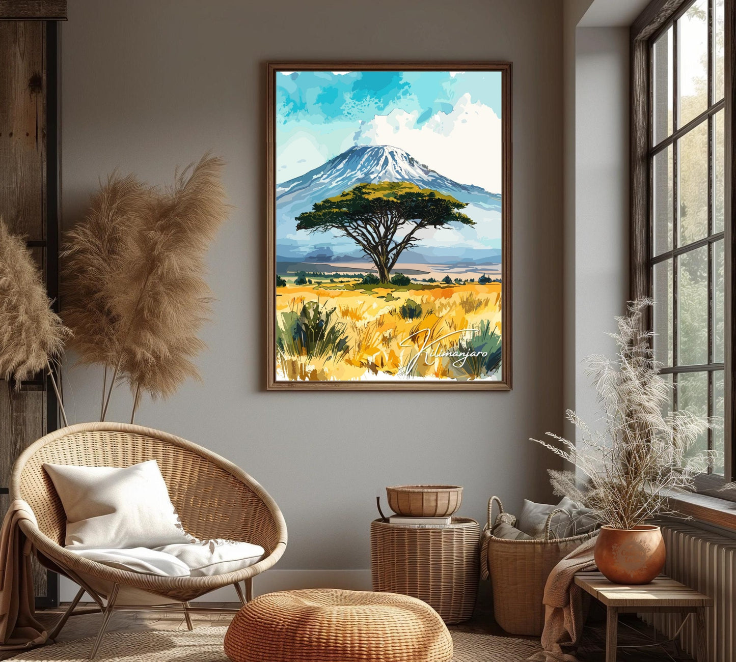 Kilimanjaro Poster, Mount Kilimanjaro Print