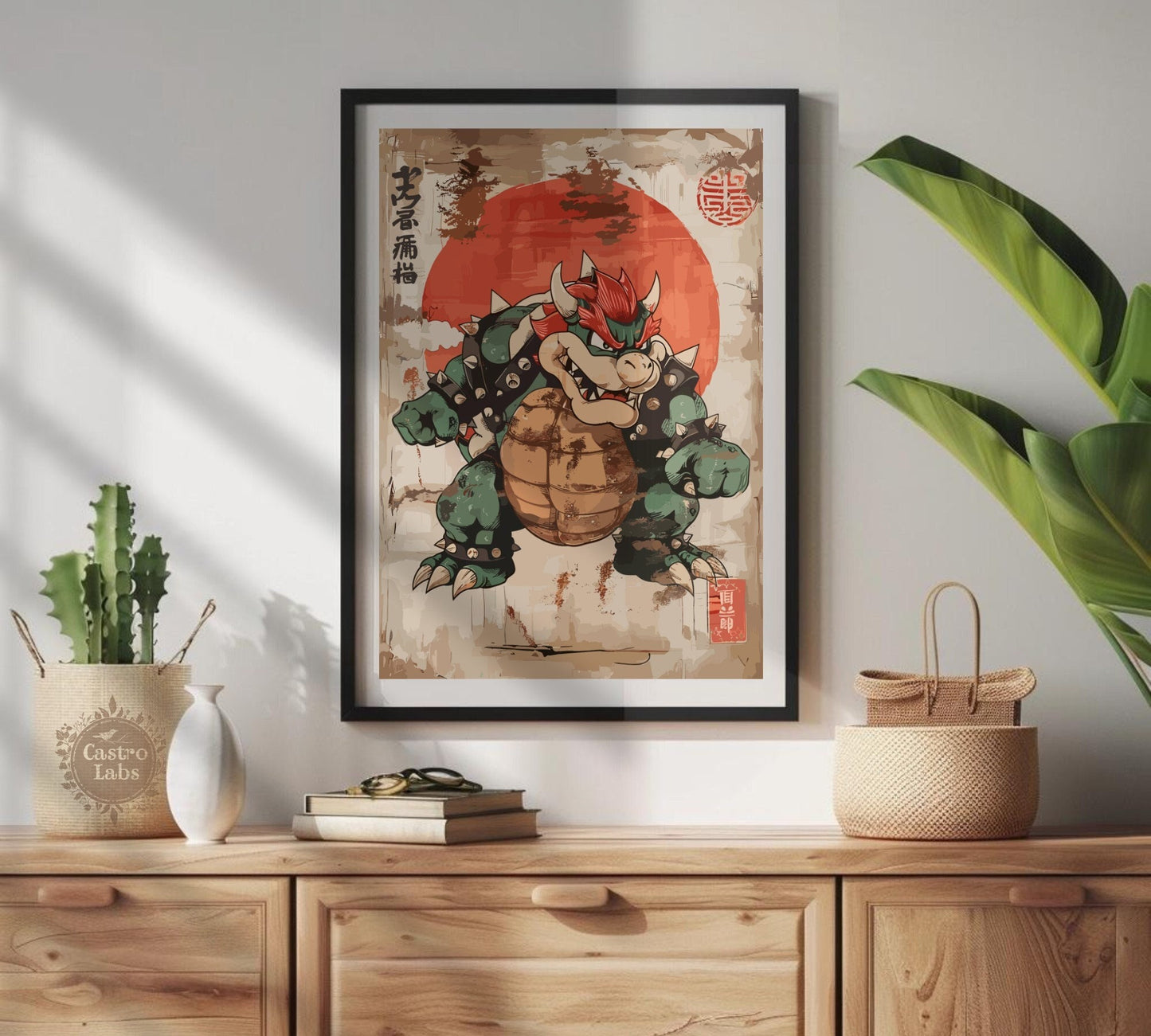 Bowser Poster, Super Mario Bowser Inspired Print