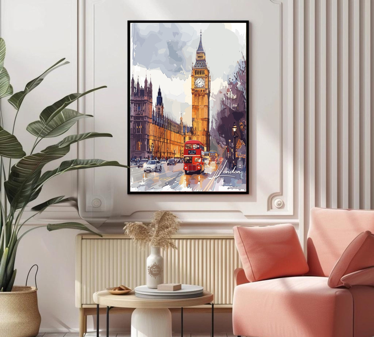 Big Ben and Double Decker Bus Poster