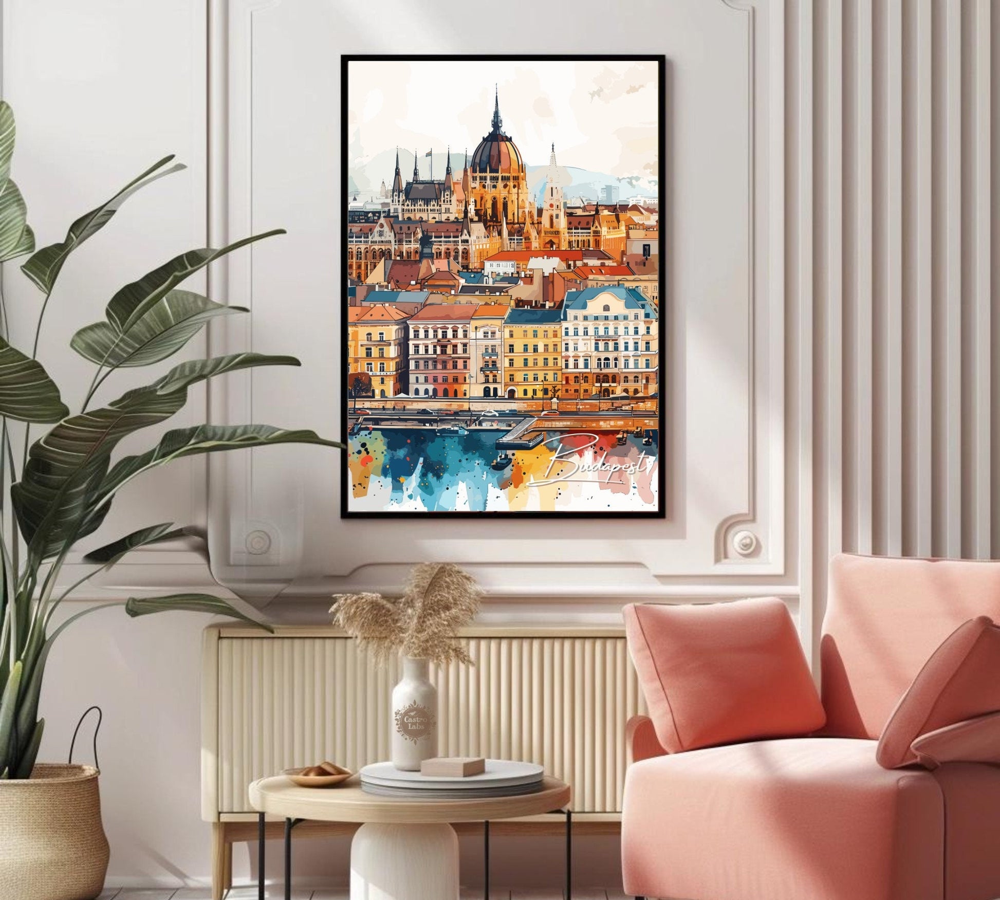 Budapest Skyline Poster - Budapest Parliament