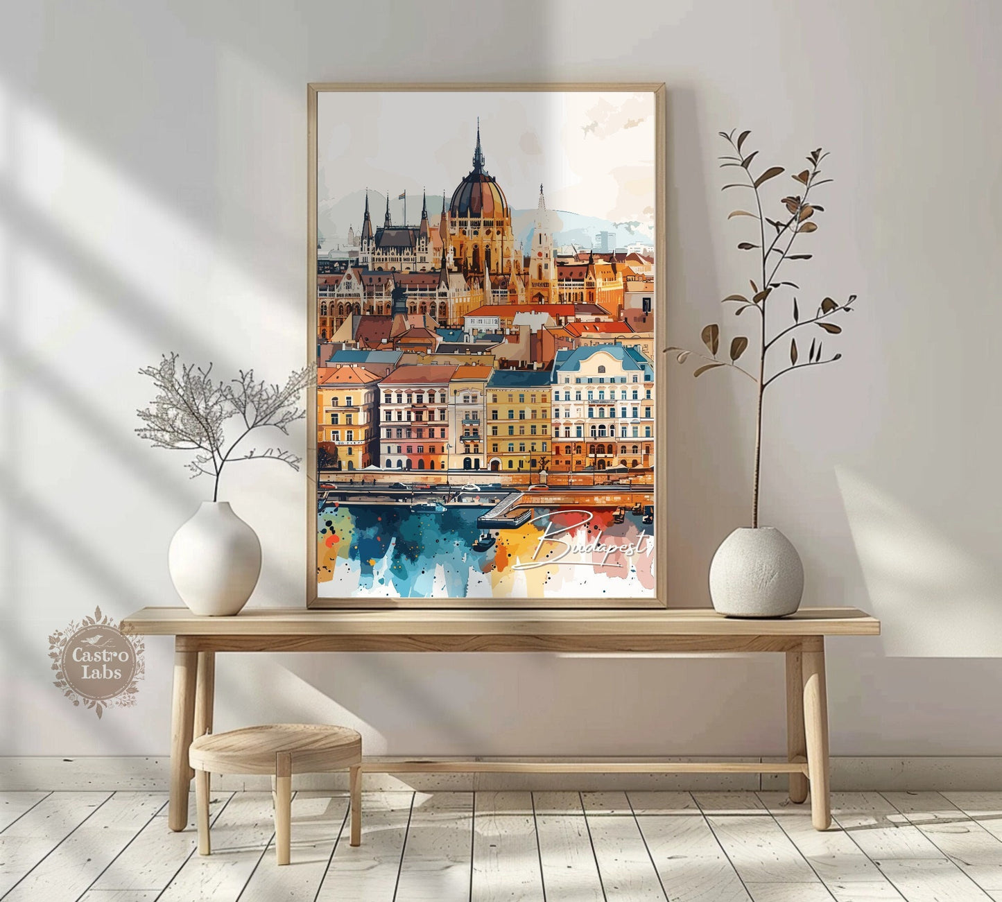 Budapest Skyline Poster - Budapest Parliament