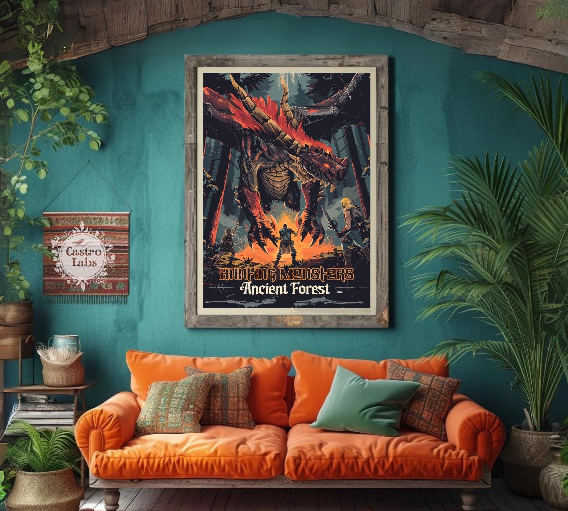 Ancient Forest, Monster Hunter World inspired poster