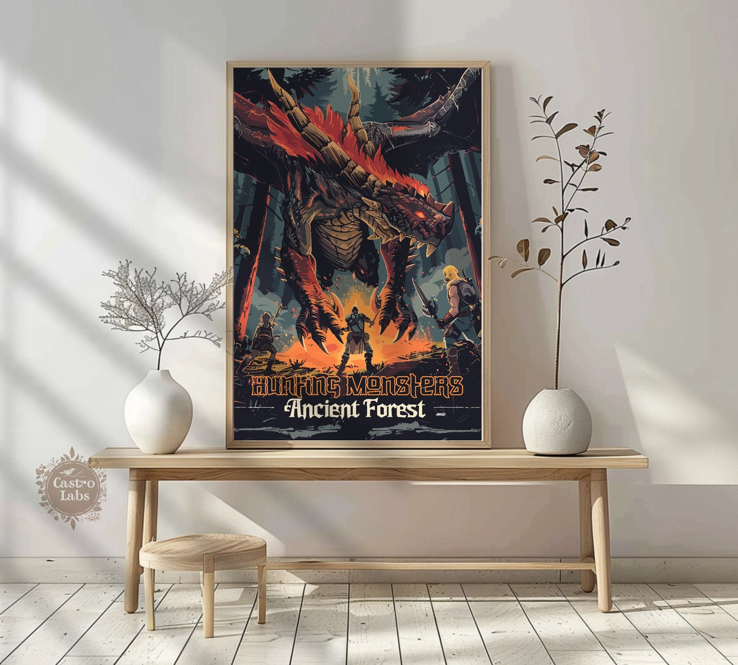 Ancient Forest, Monster Hunter World inspired poster