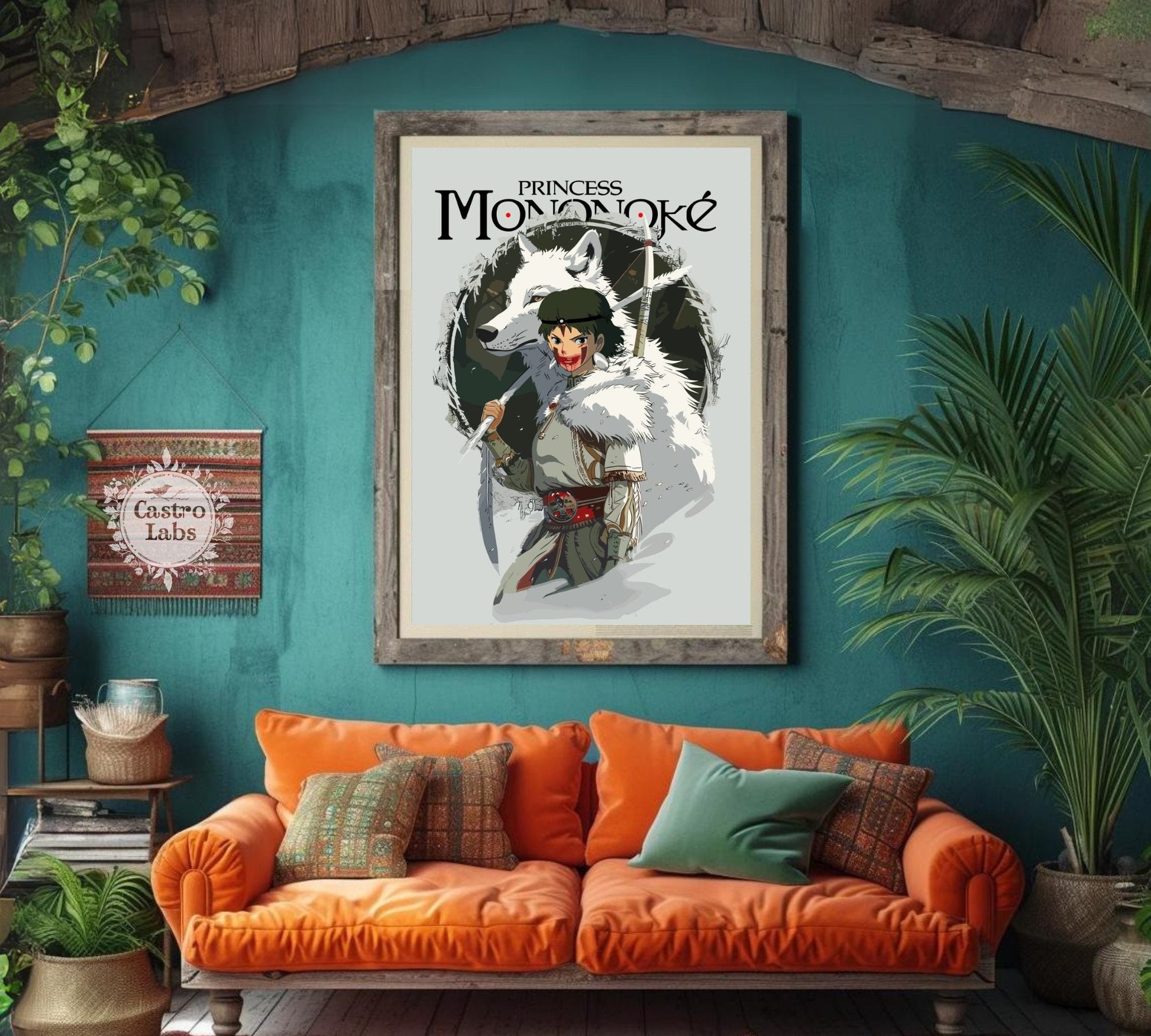 Princess Mononeke Inspired Poster - Studio Ghibli Poster