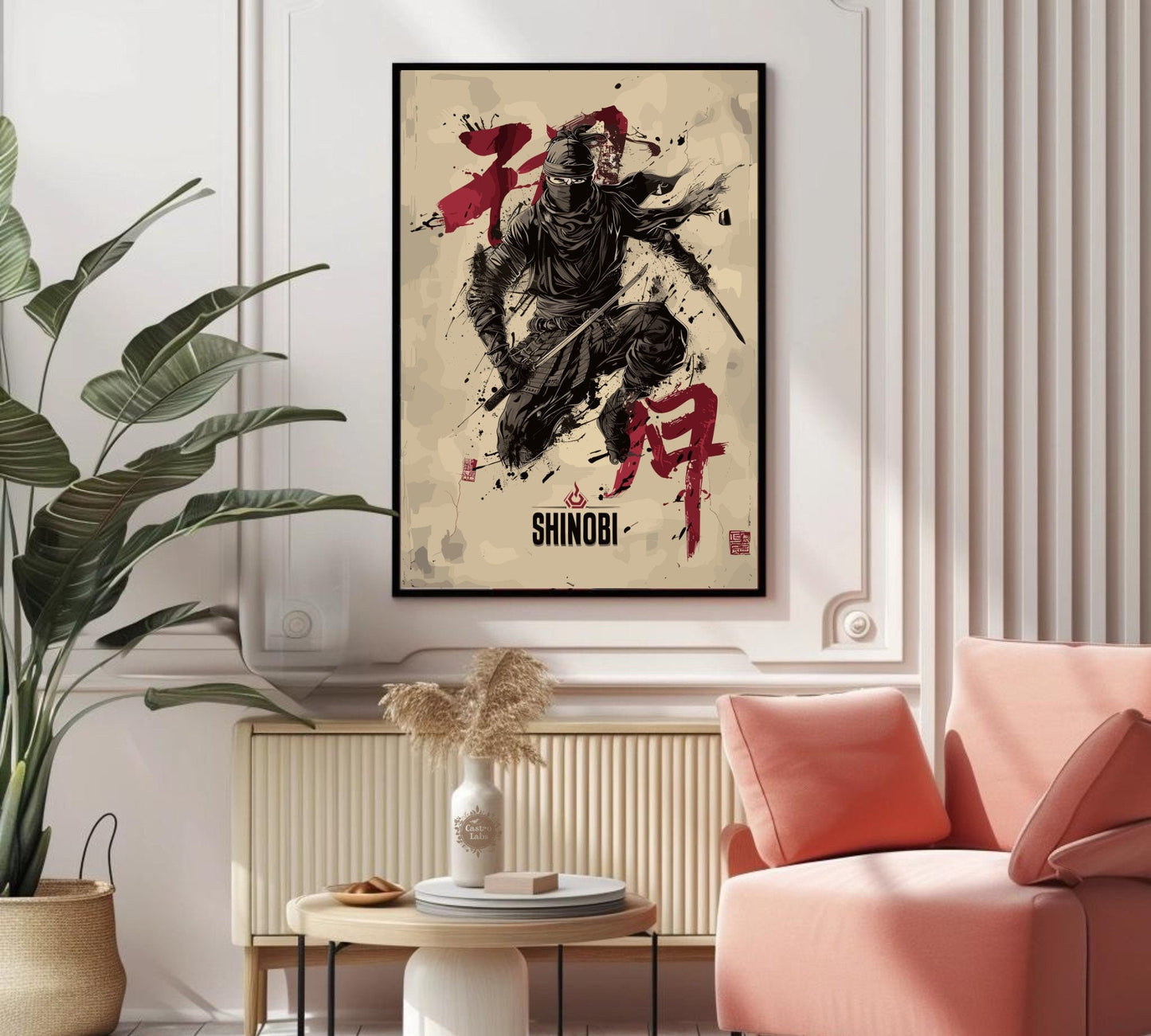 Shinobi Poster: Japanese Warrior Ninja Wall Art