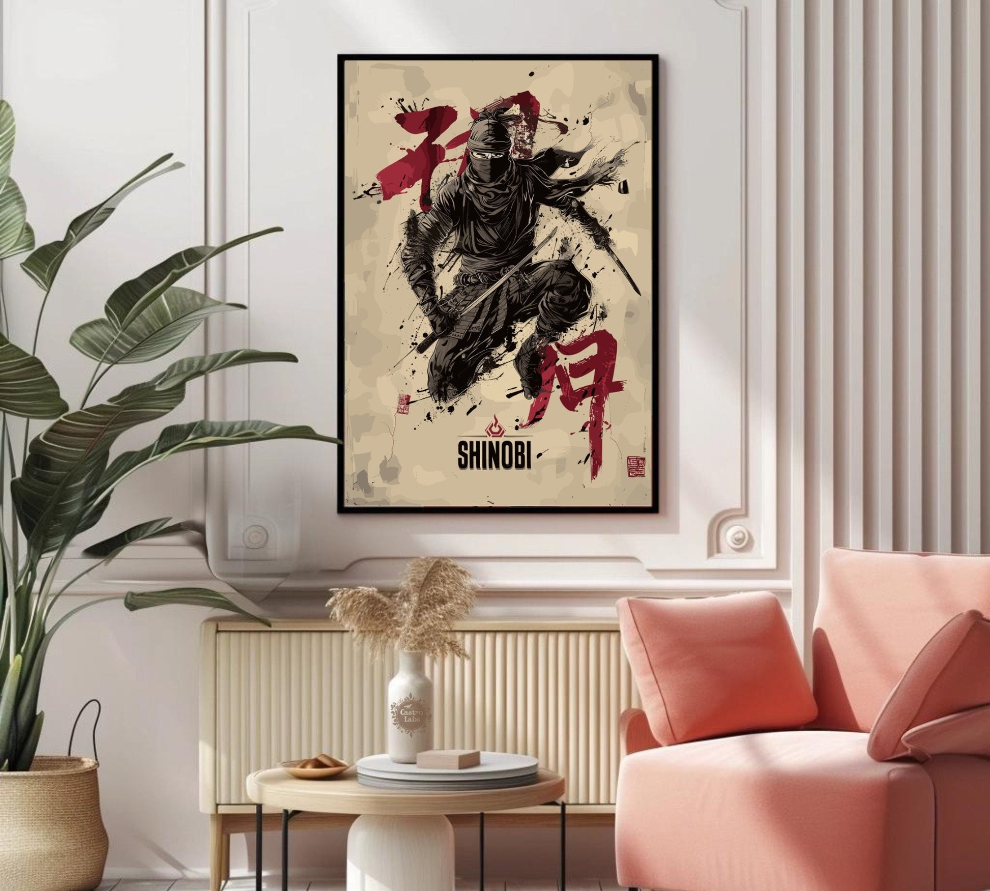 Shinobi Poster: Japanese Warrior Ninja Wall Art