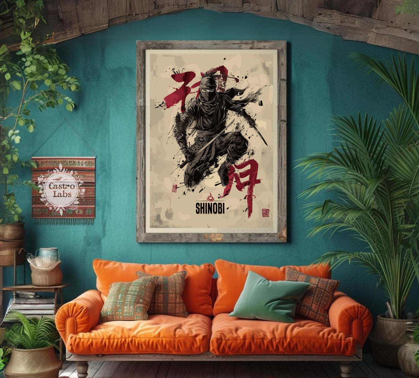 Shinobi Poster: Japanese Warrior Ninja Wall Art