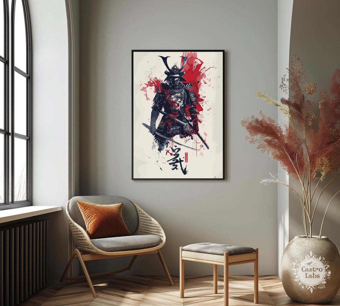 Samurai Poster: Japanese Warrior Samurai Wall Art