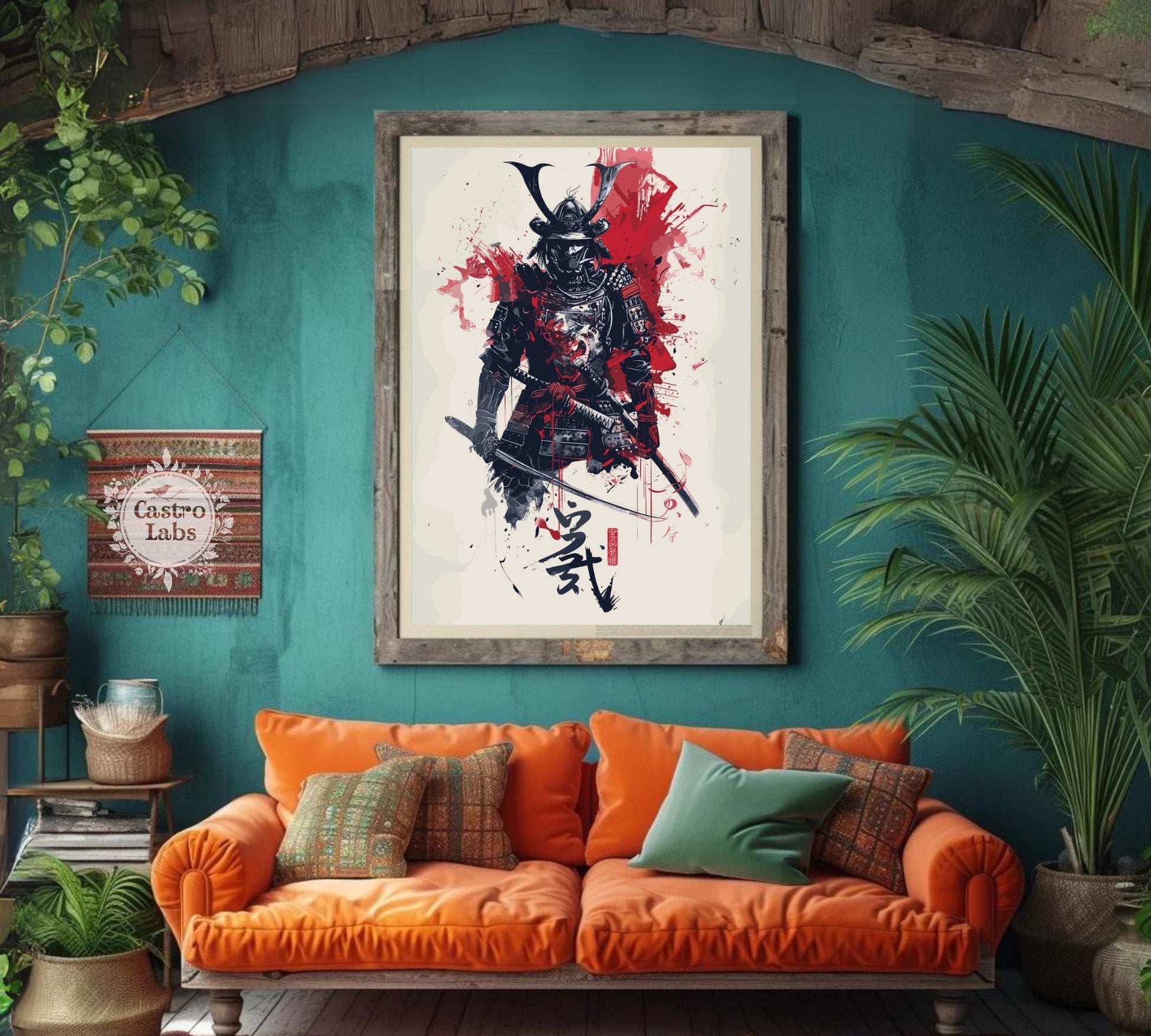 Samurai Poster: Japanese Warrior Samurai Wall Art