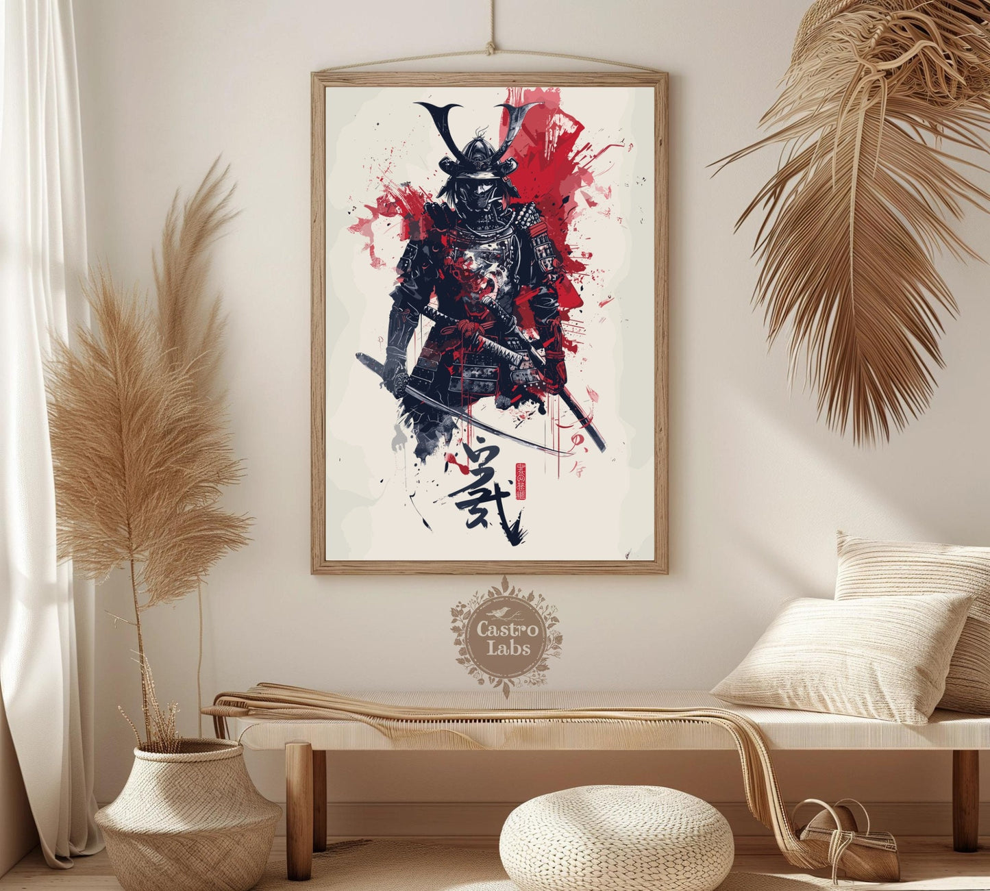 Samurai Poster: Japanese Warrior Samurai Wall Art