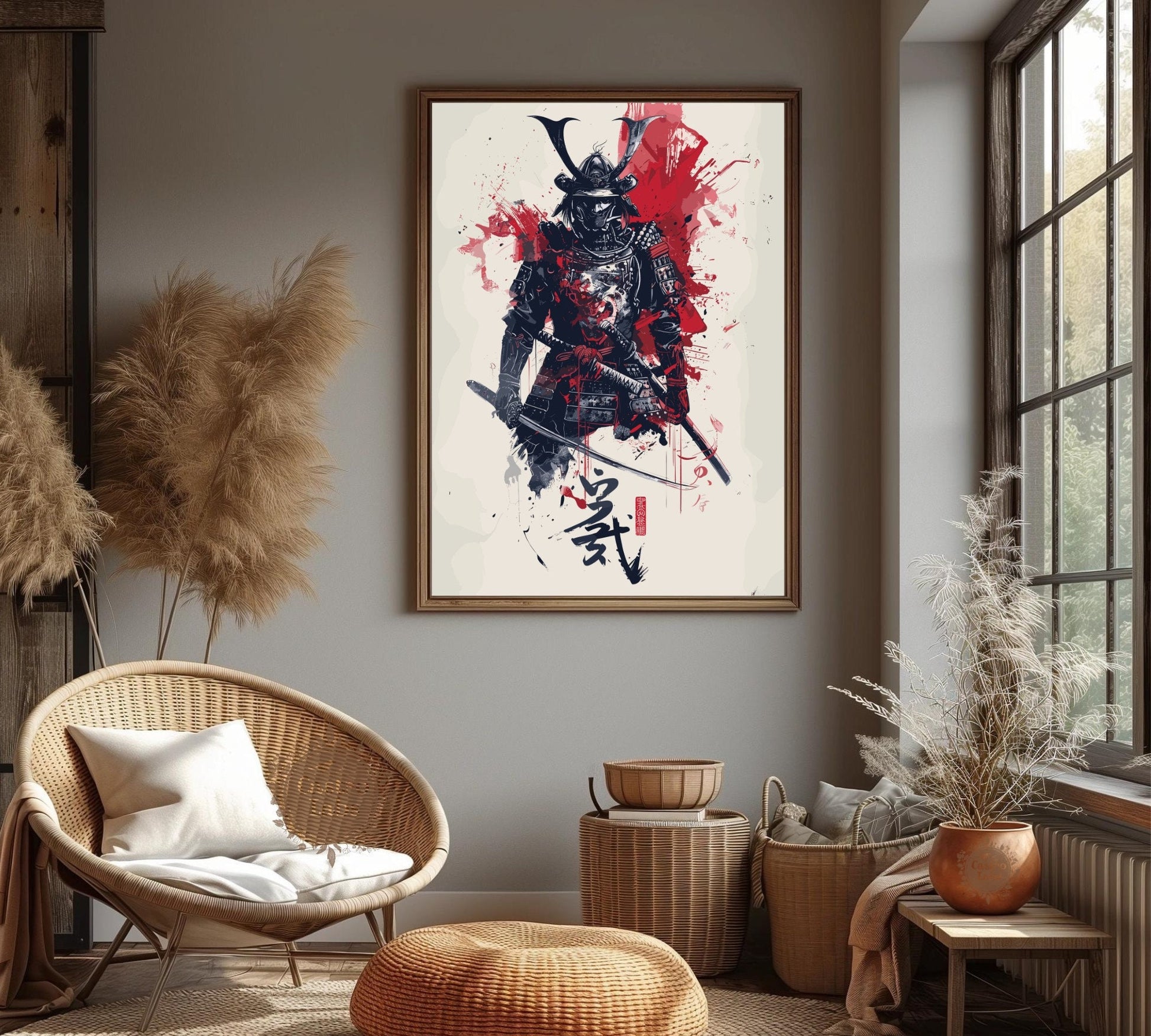 Samurai Poster: Japanese Warrior Samurai Wall Art