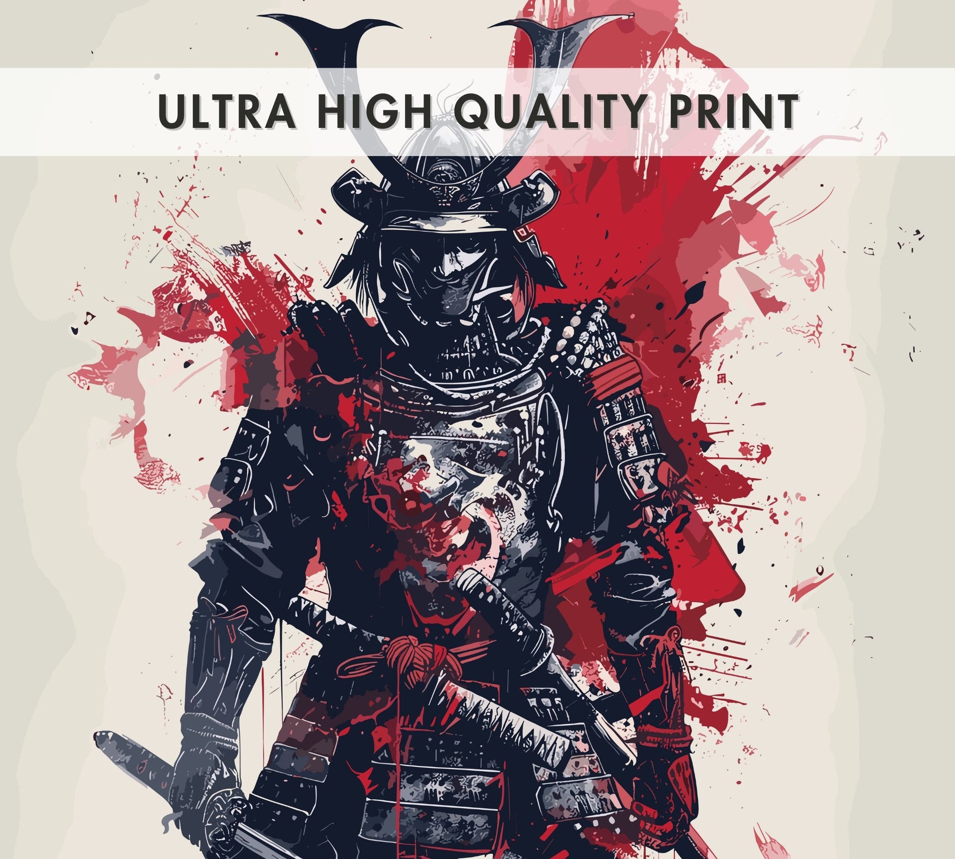 Samurai Poster: Japanese Warrior Samurai Wall Art