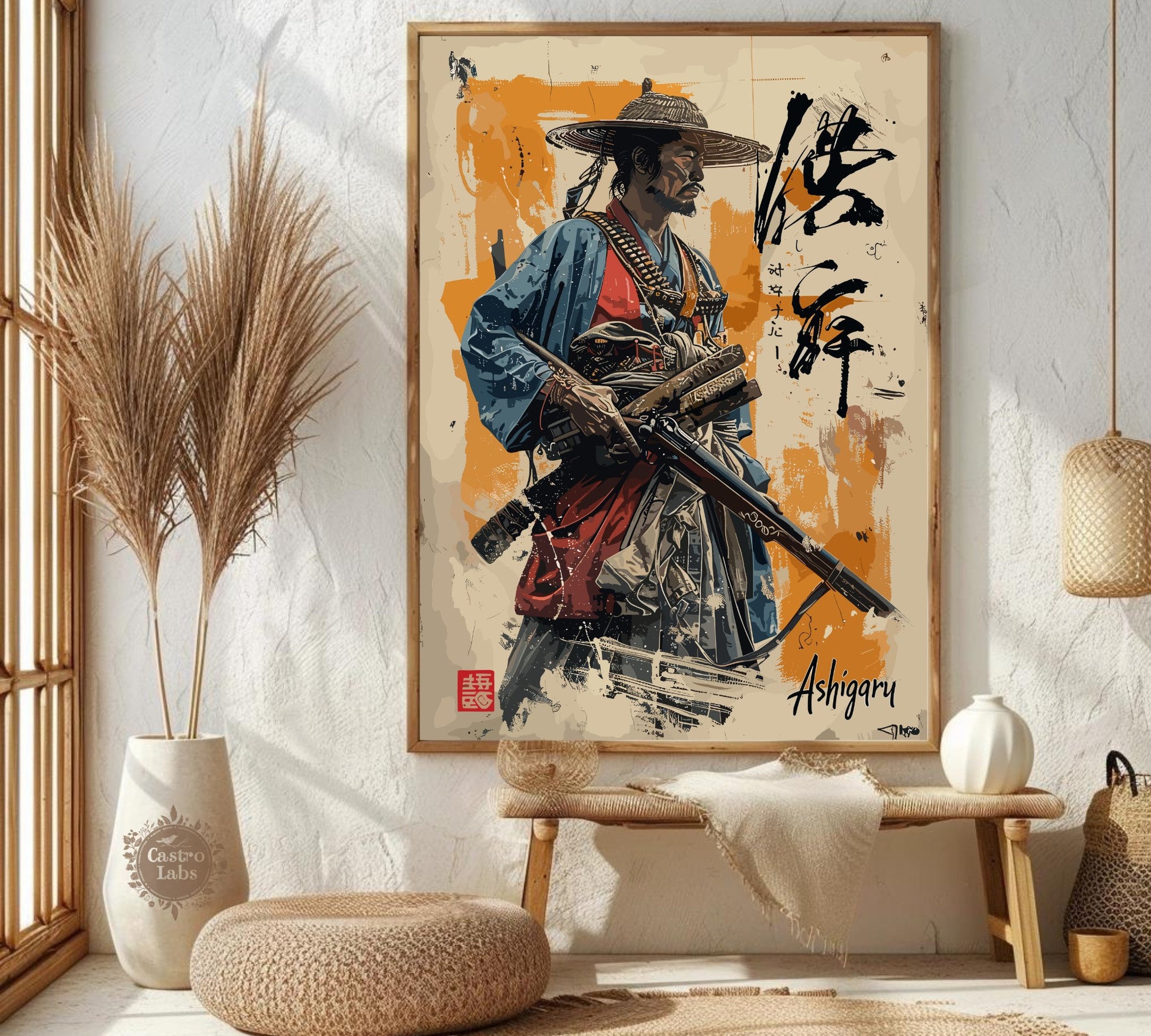 Ashigaru Warrior - Japanese Warrior Poster