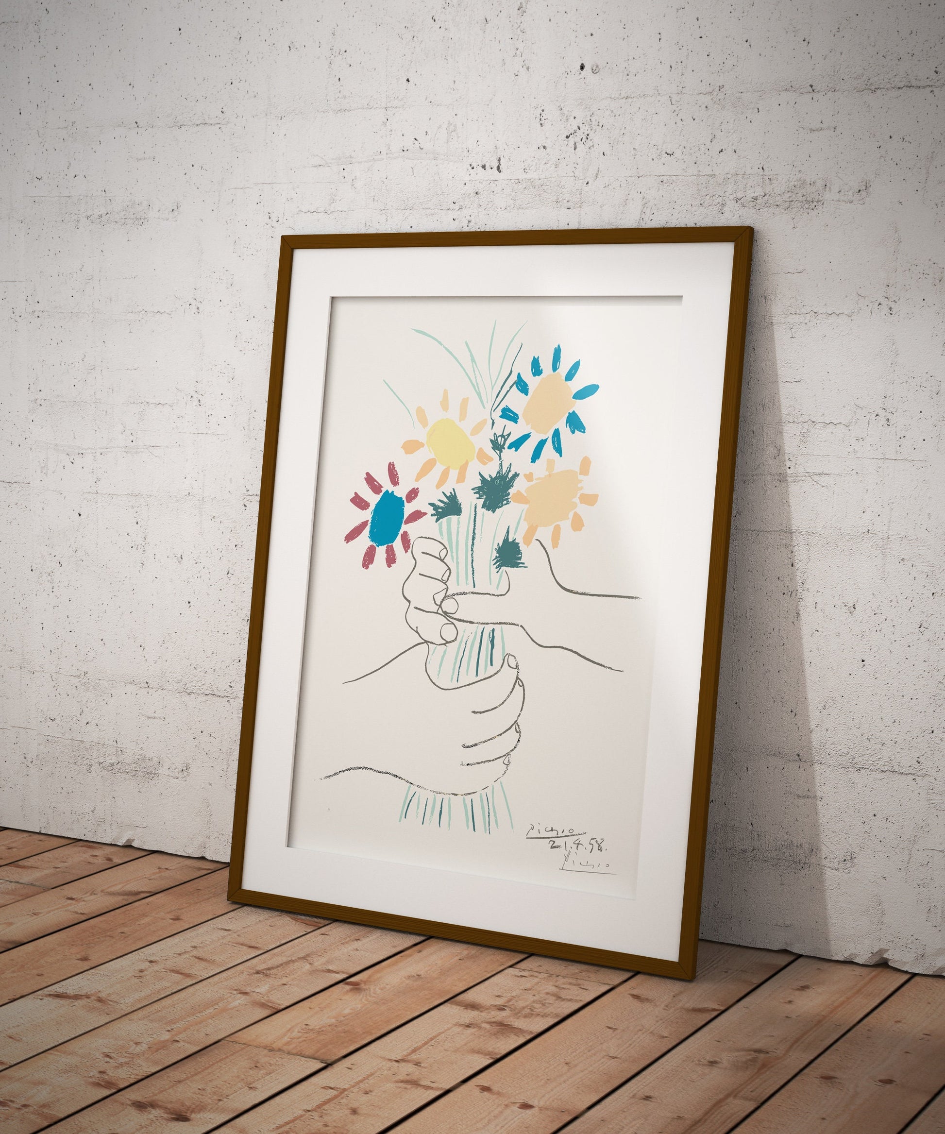 Picasso Bouquet of Flowers Poster