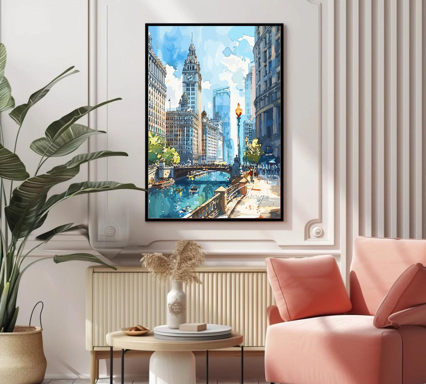 Chicago Skyline Travel Poster: Magnificent Cityscape Wall Art