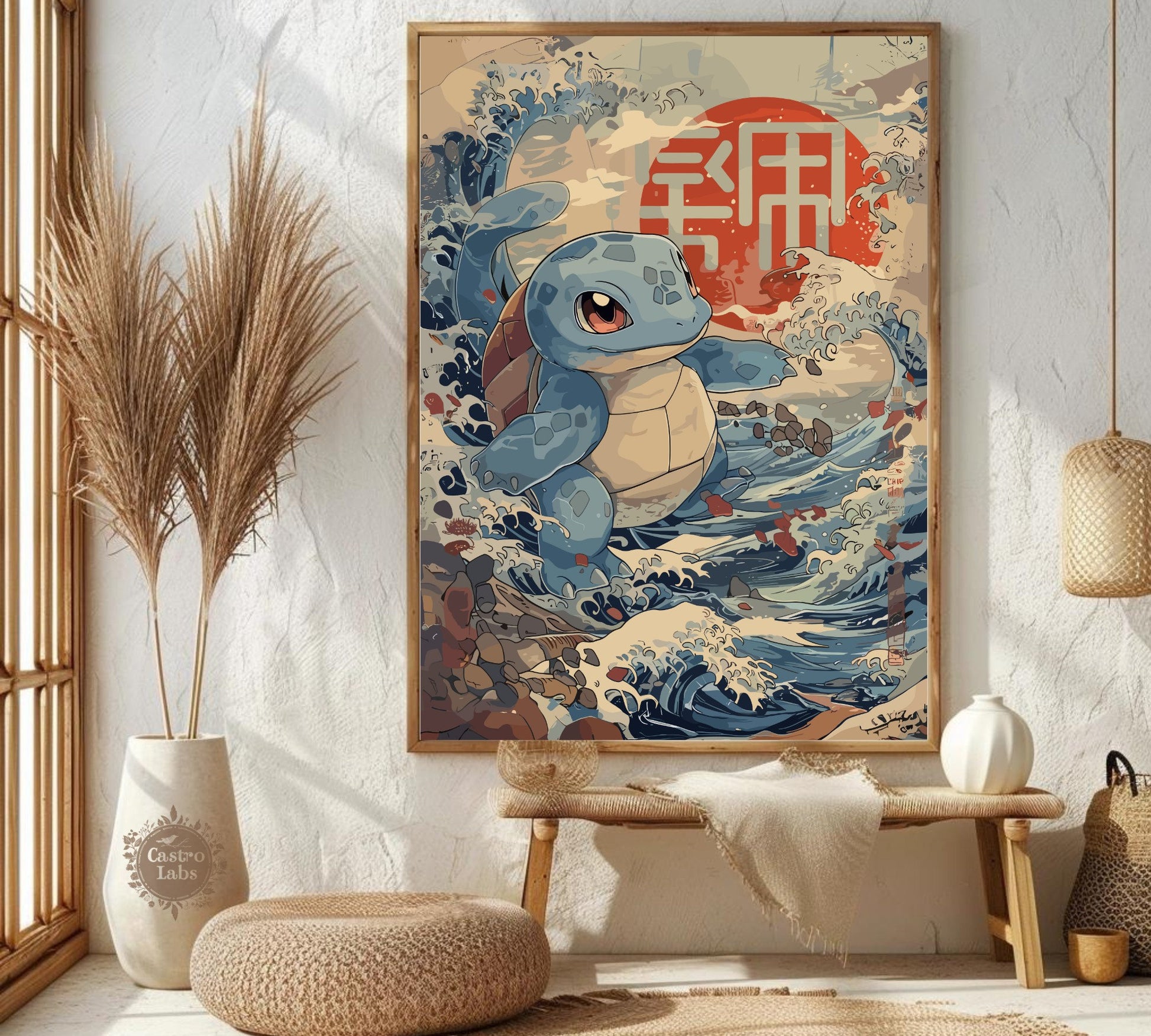 Squirtle Poster, Cute Pokemon art