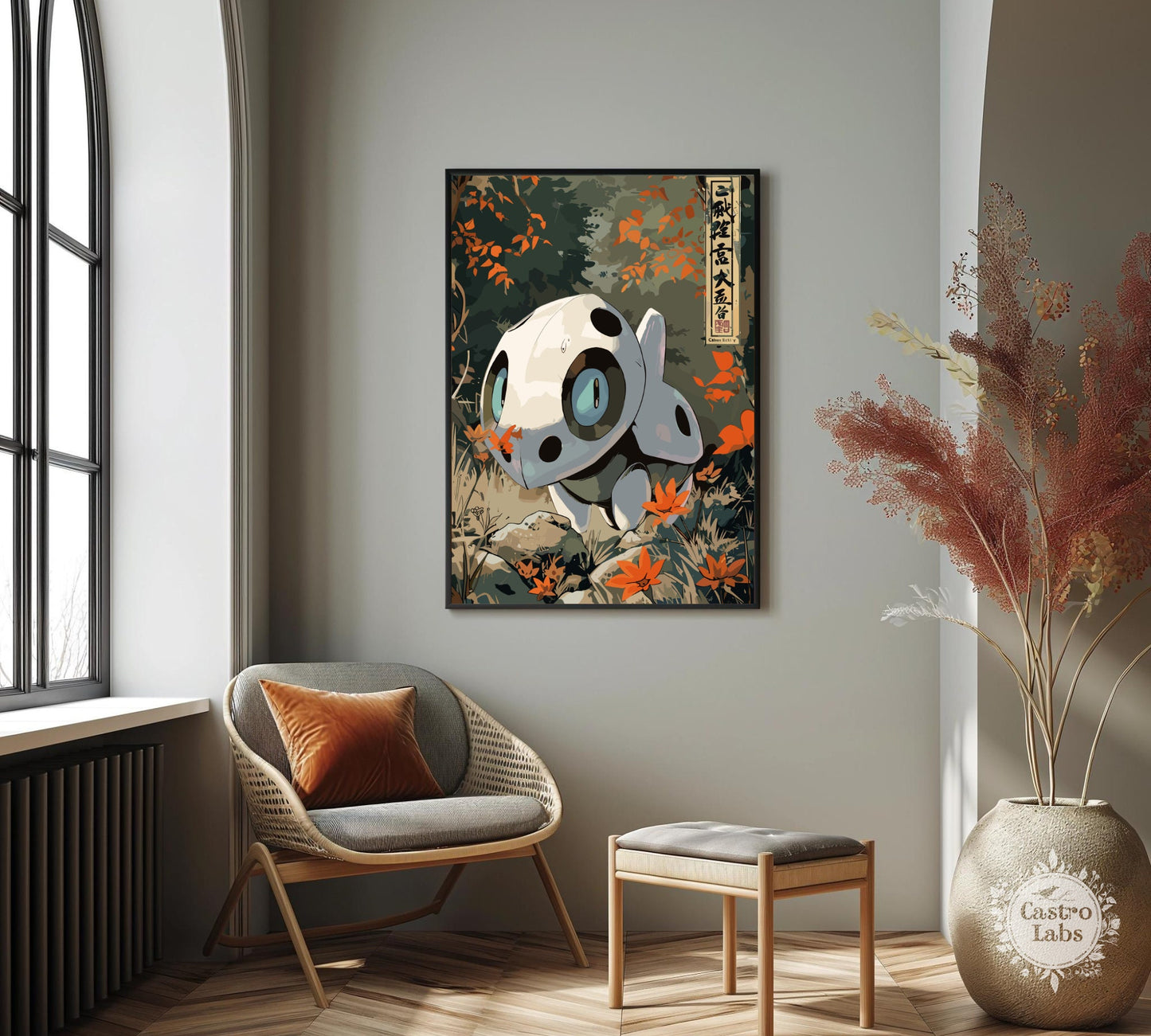 Aron Poster: Japanese Tapestry Style Pokemon Anime Art - Wall Decor for Bedroom and Japanese Home Decor