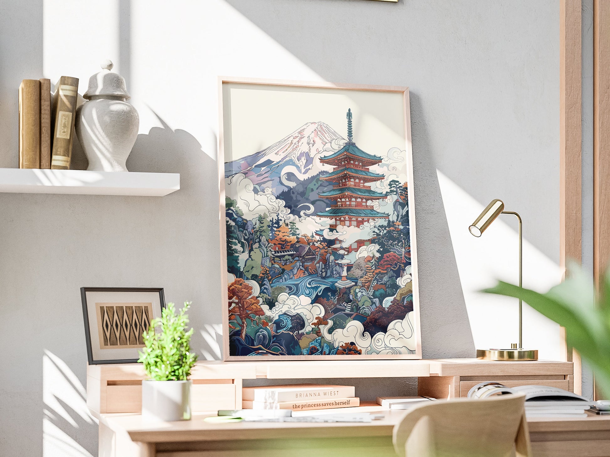 Japanese Pagoda Poster - Japanese Shrine Artwork