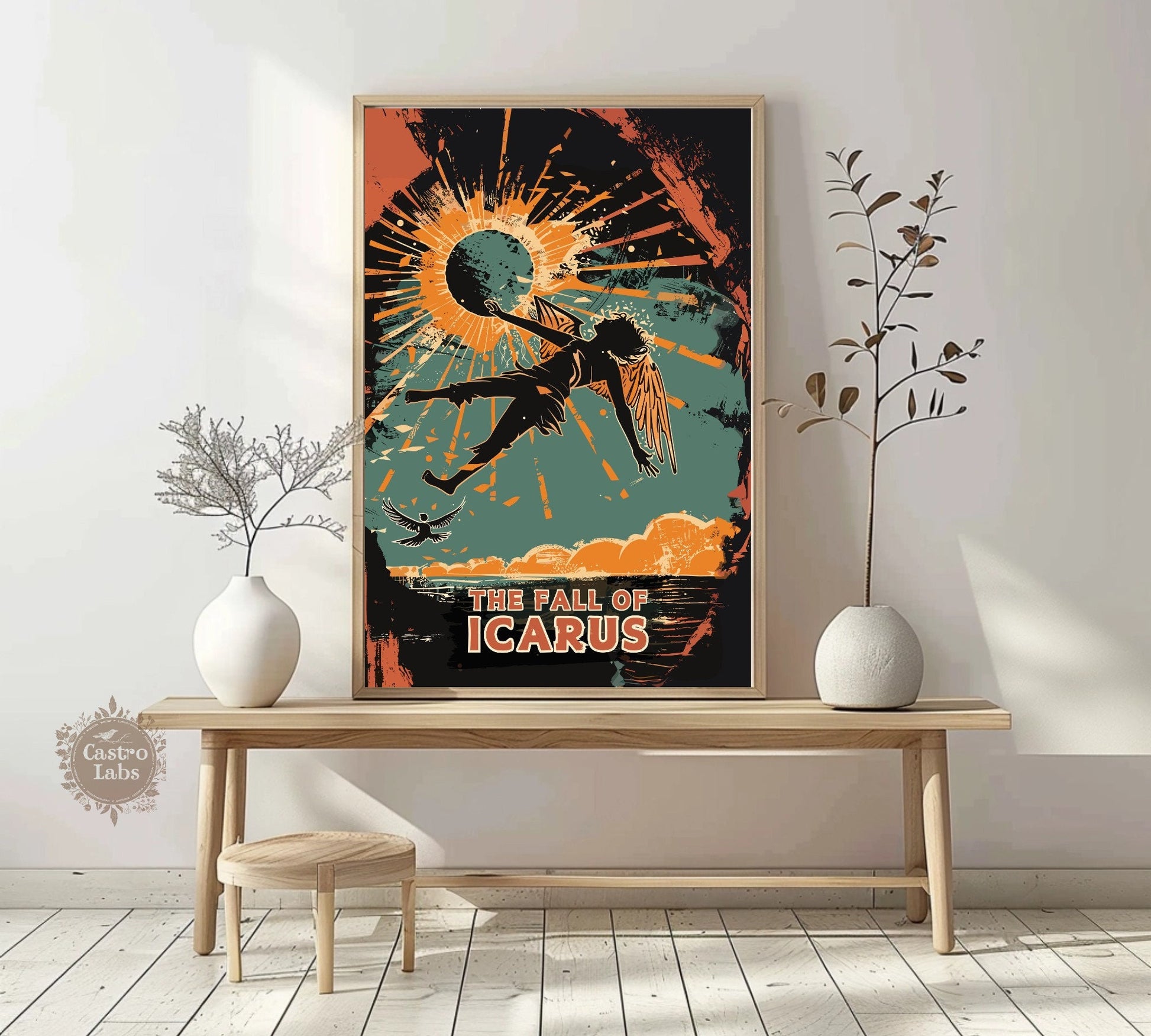 The Fall of Icarus, Icarus Poster, Greek Mythology