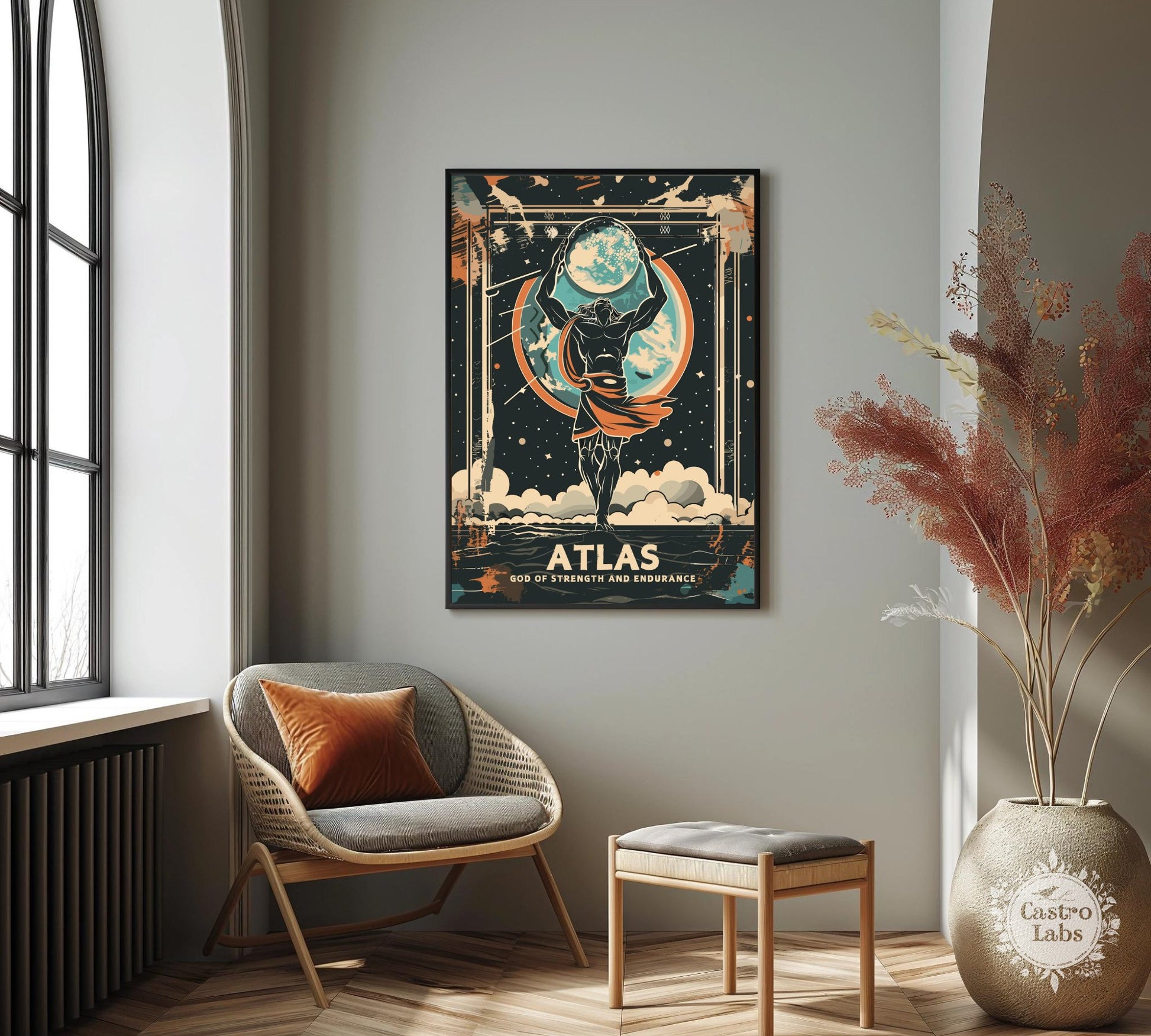 Greek God Atlas, Atlas God Poster