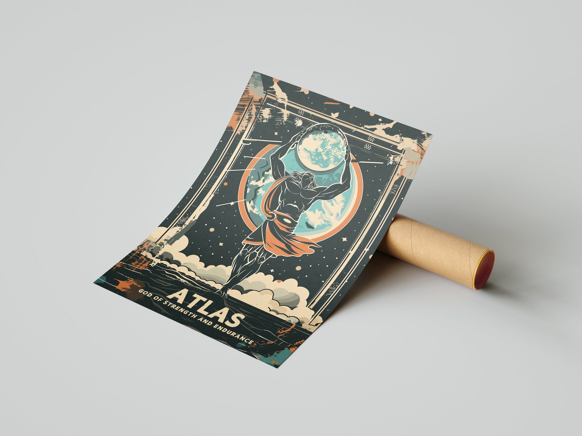 Greek God Atlas, Atlas God Poster