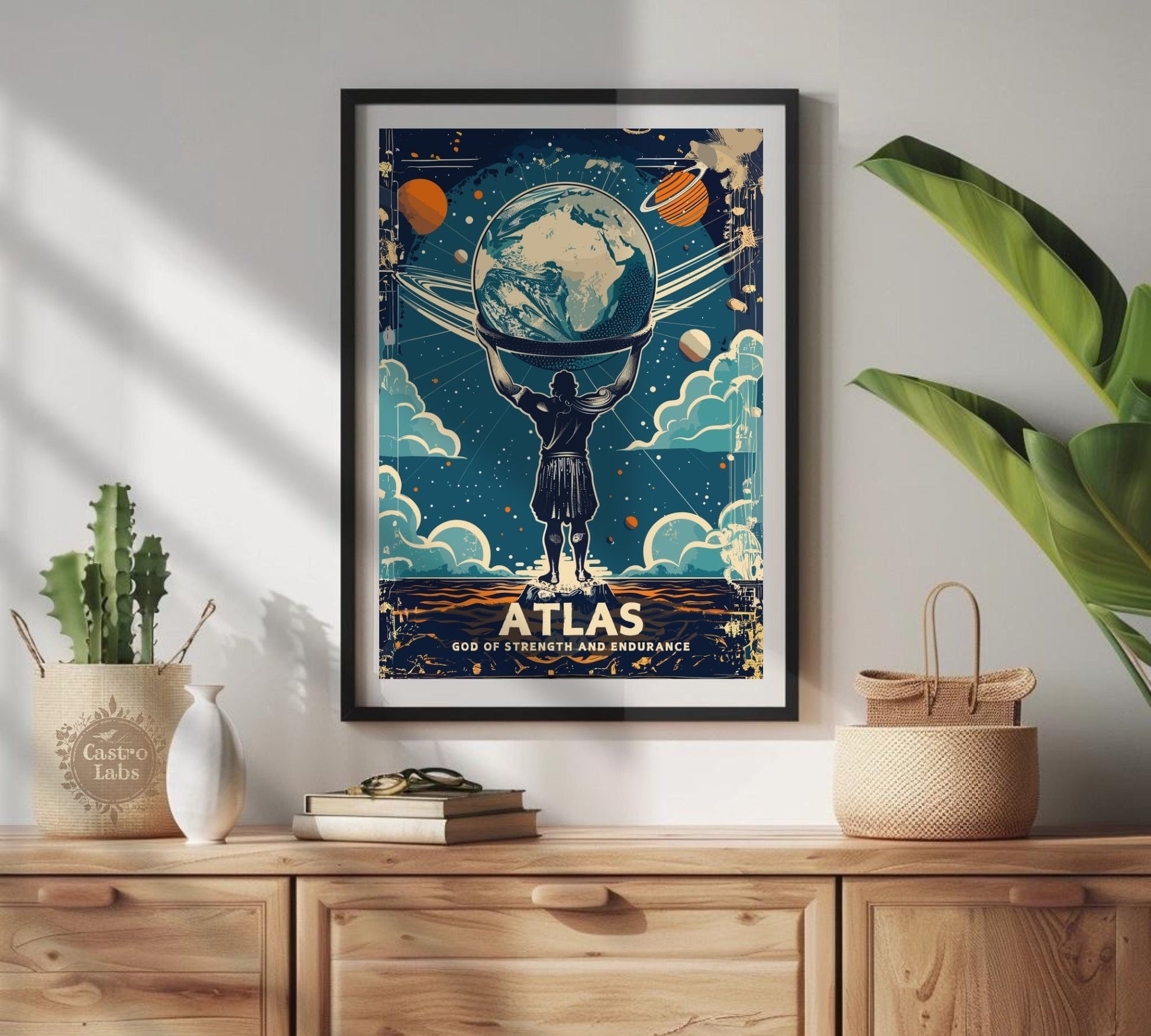 Titan Atlas, Greek God Atlas, Atlas God Poster