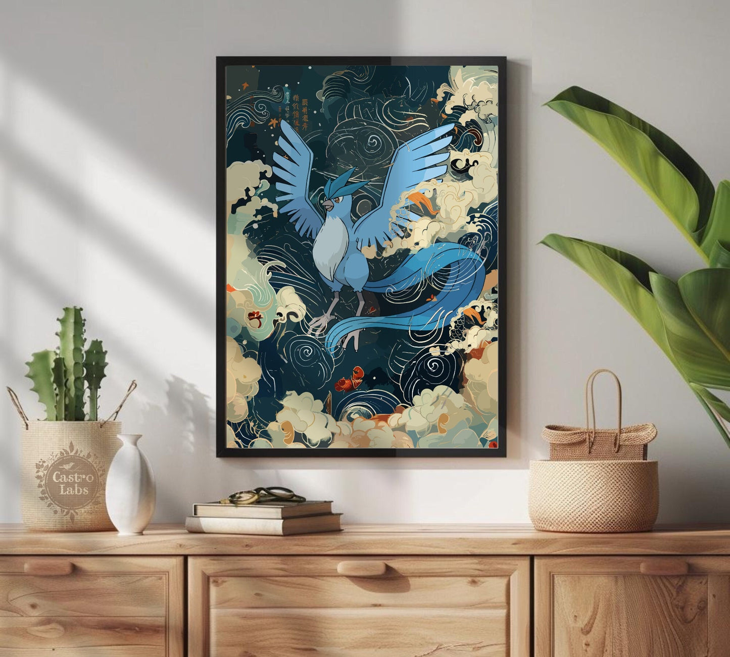 Articuno: Japanese Tapestry Style Pokemon Anime Poster