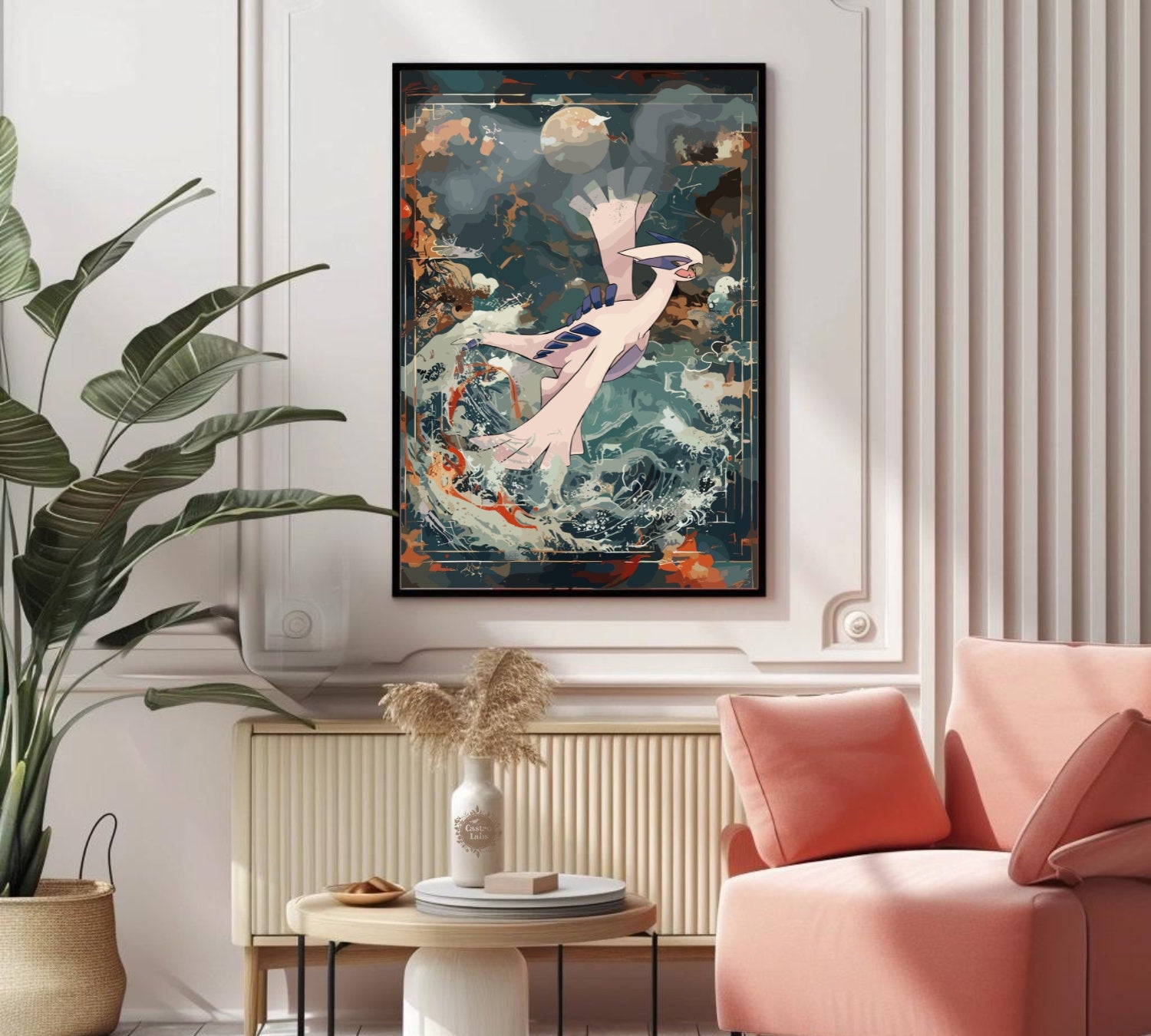 Lugia: Japanese Tapestry Style Pokemon Anime Poster