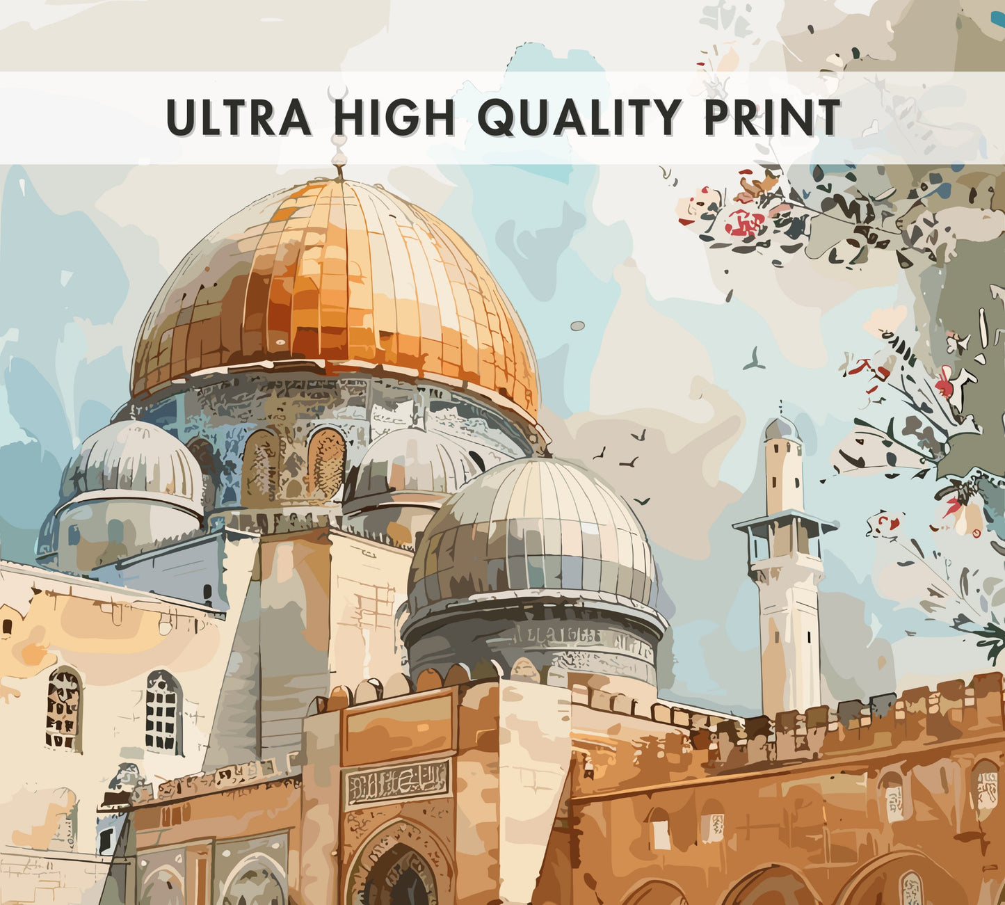 Al-aqsa mosque Print, Dome of Rock